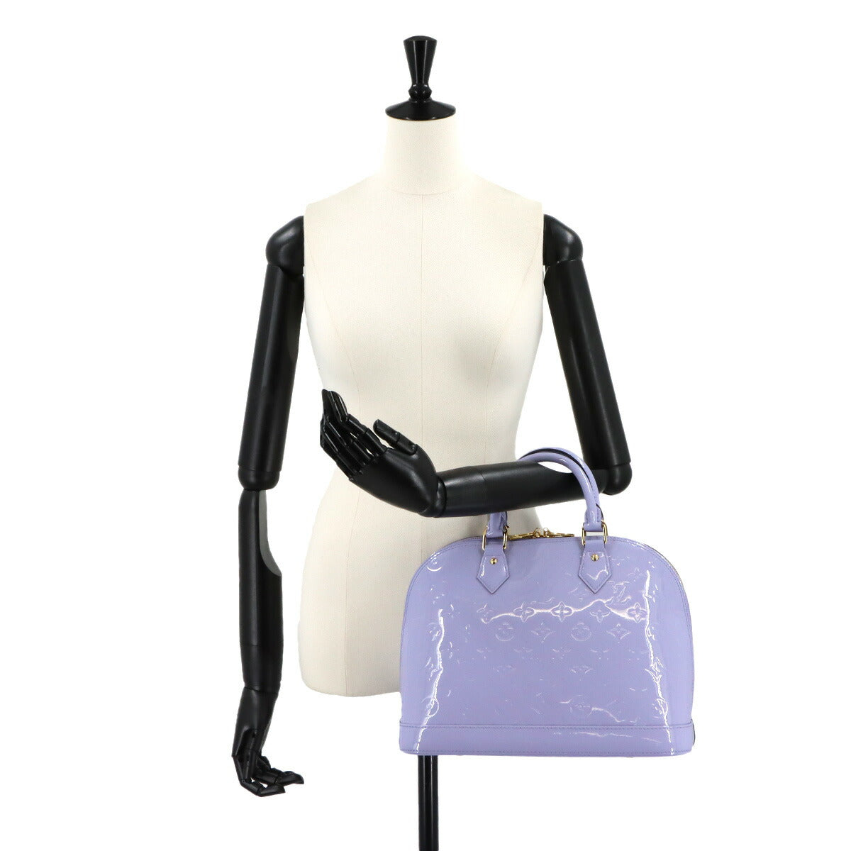 Monogram Vernis Alma PM Hand Bag Lilas M90100 Purse
