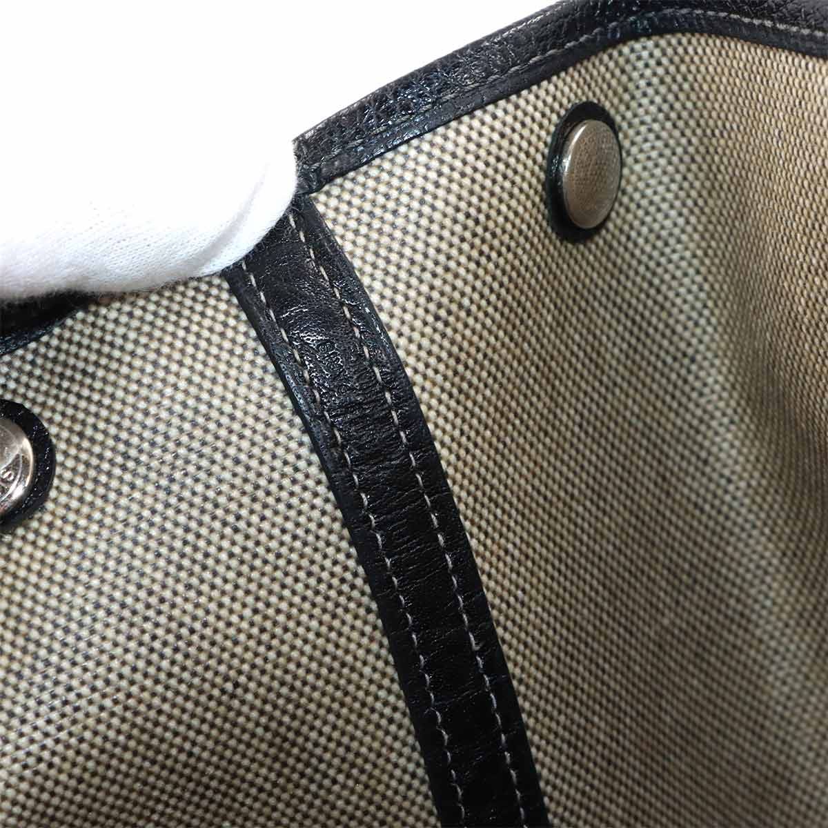 Garden Party PM Tote Bag Toile H Negonda Black Gray