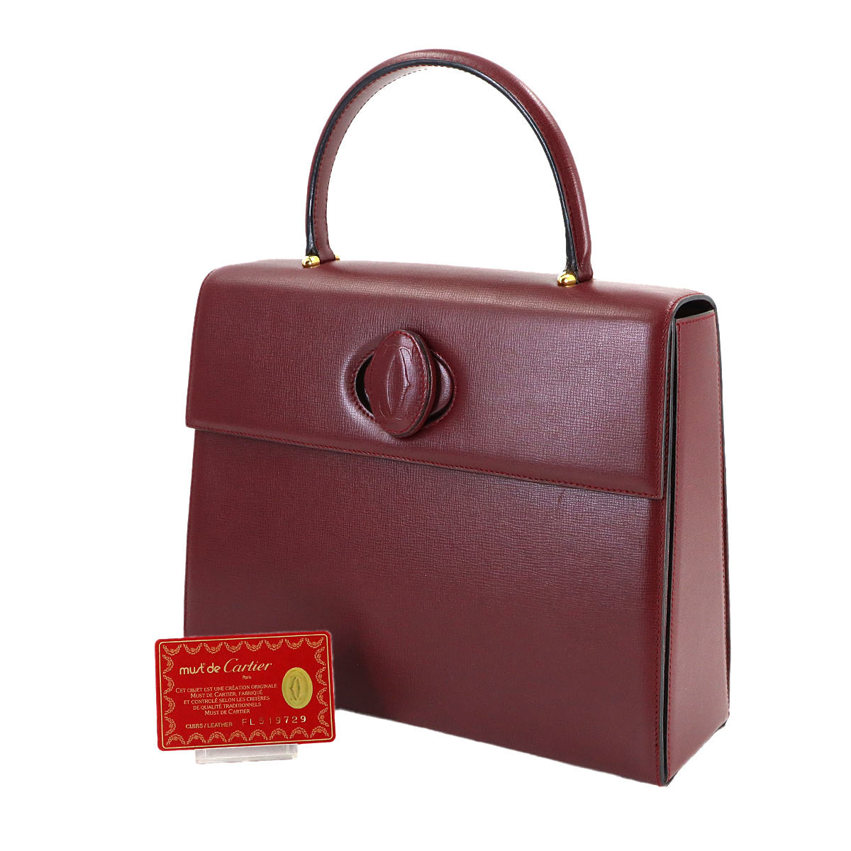 Must Hand Bag Leather Bordeaux Purse