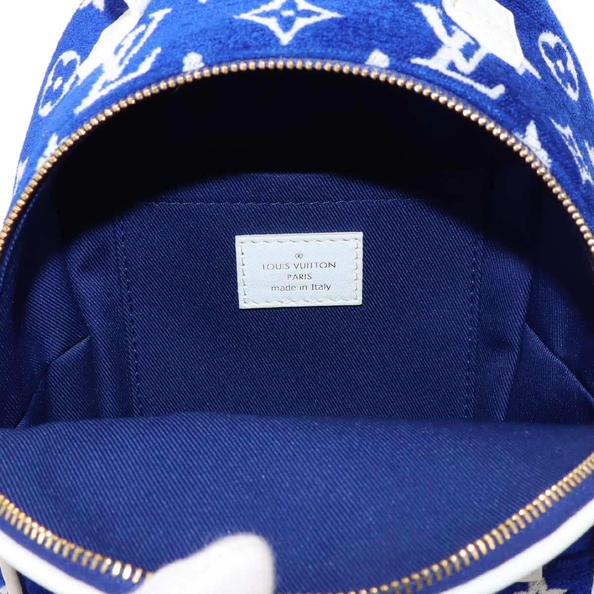 Monogram Jacquard Velvet Palm Springs Backpack Mini