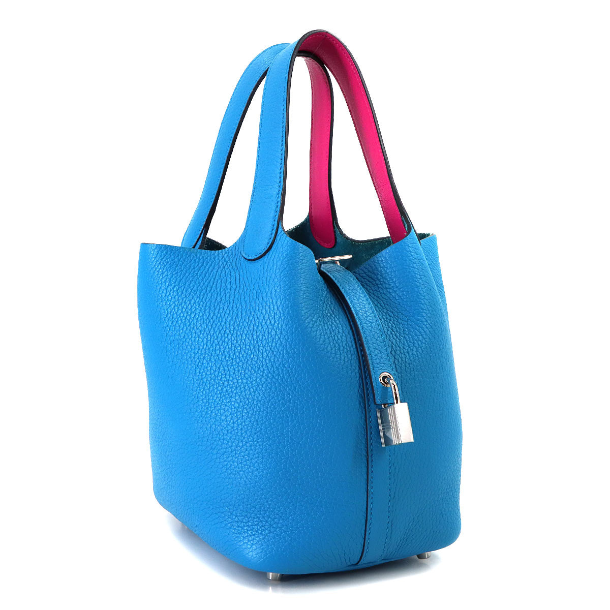 Picotin Lock Eclat PM Hand Bag Traurillon Clemence Blue Fride