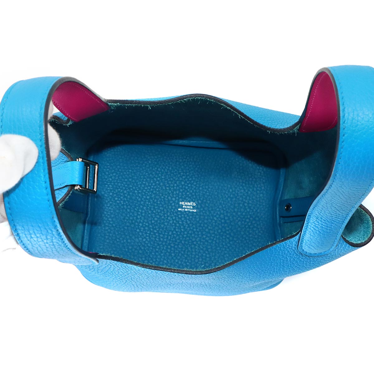 Picotin Lock Eclat PM Hand Bag Traurillon Clemence Blue Fride