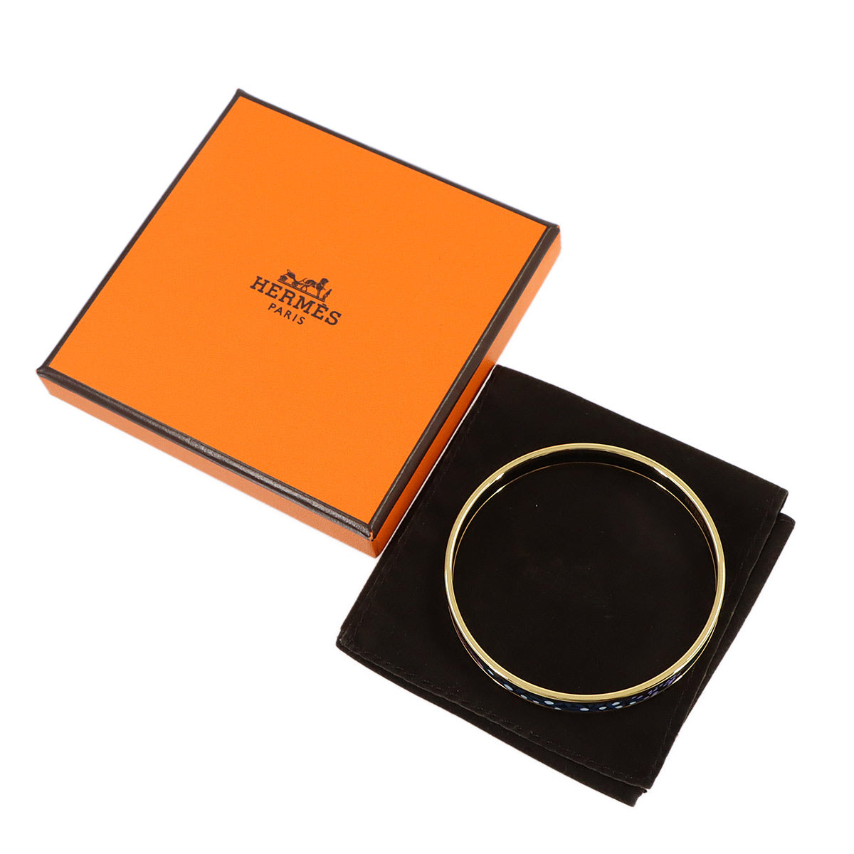 Email PM Bangle Bracelet Gold Navy Accessory