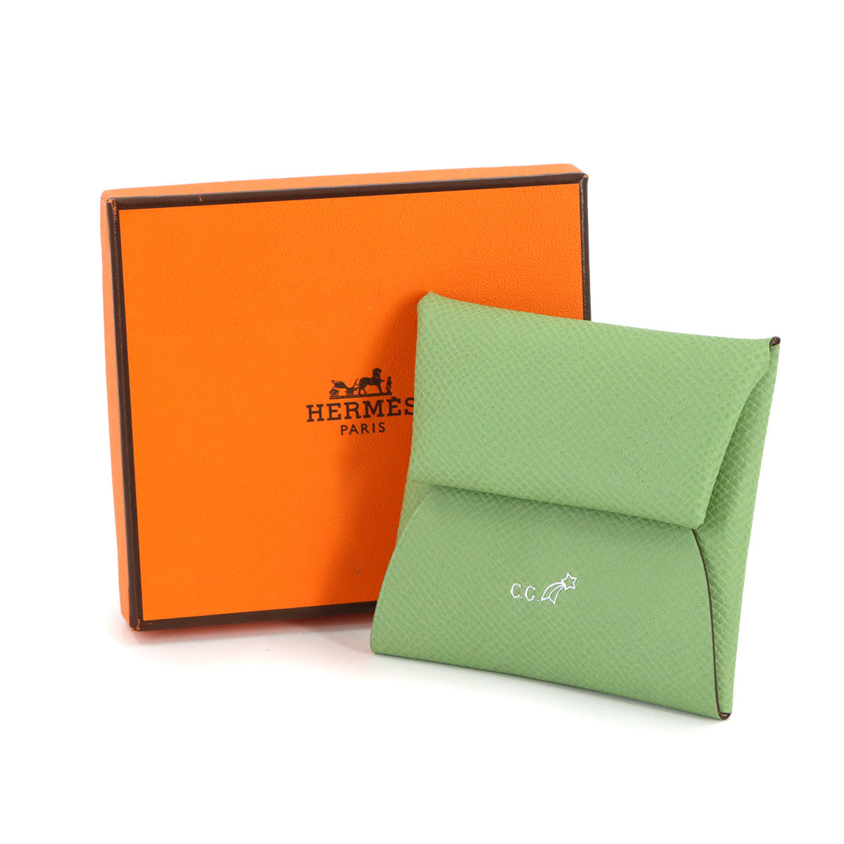 Bastia Personal SPO Coin Case Veau Epsom Vert criquet Nata