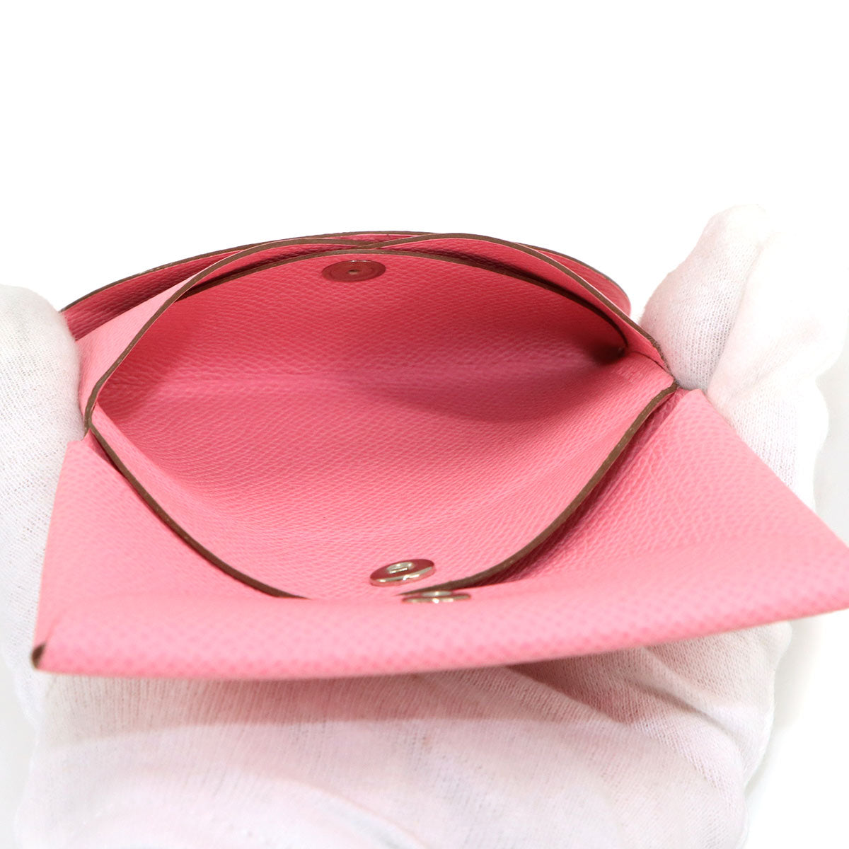 Calvi Duo Card Case Epsom Rose Confetti Purse