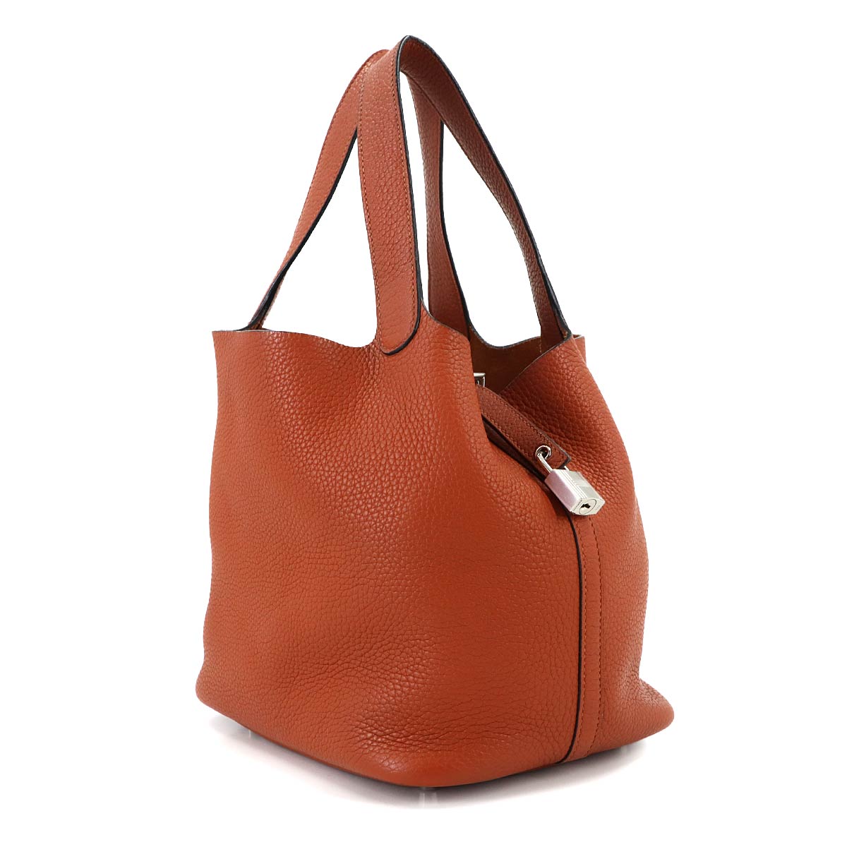 Picotin Lock MM Hand Bag Taurillon Clemence Cuivre