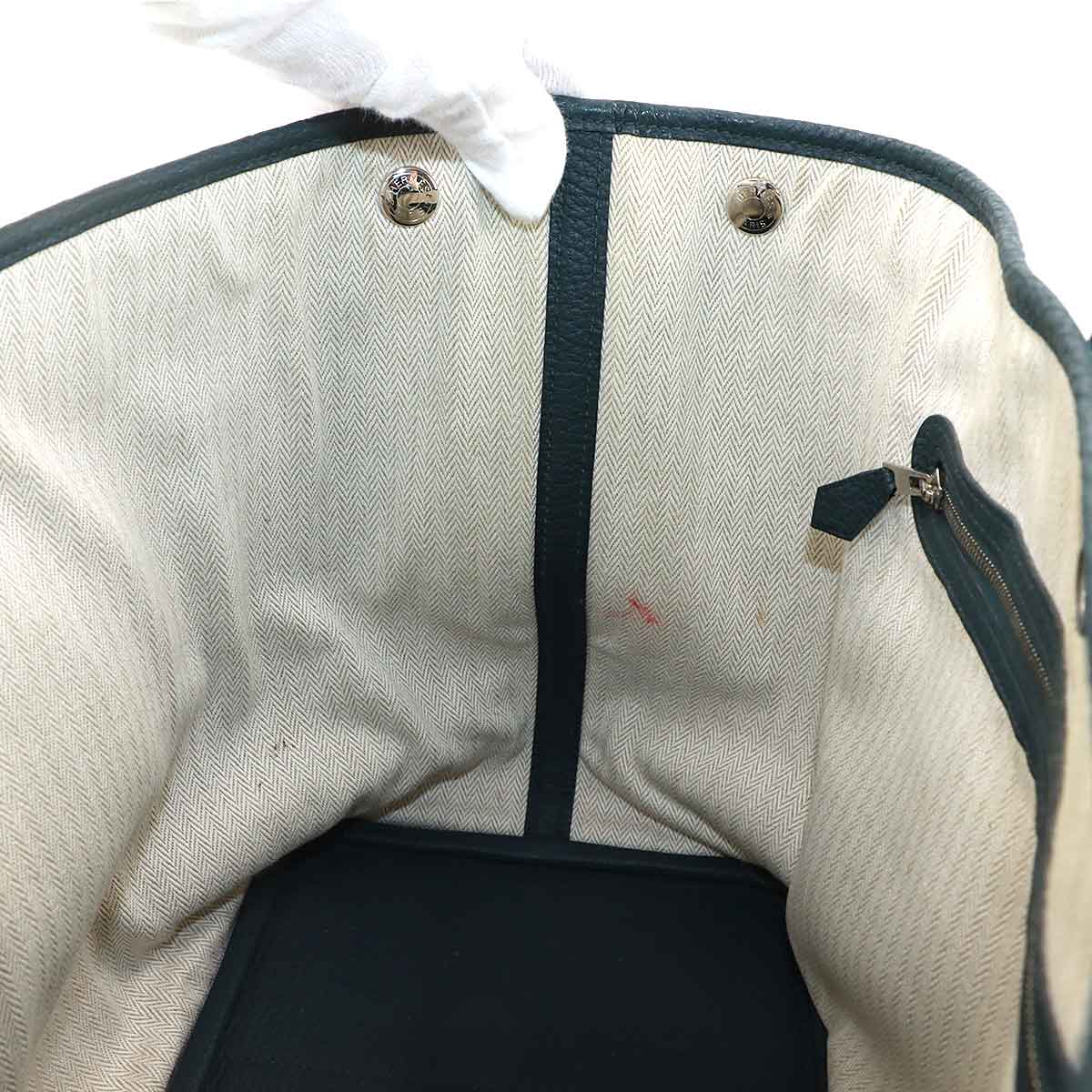Garden Party PM Tote Bag Negonda Leather Vert Cypress