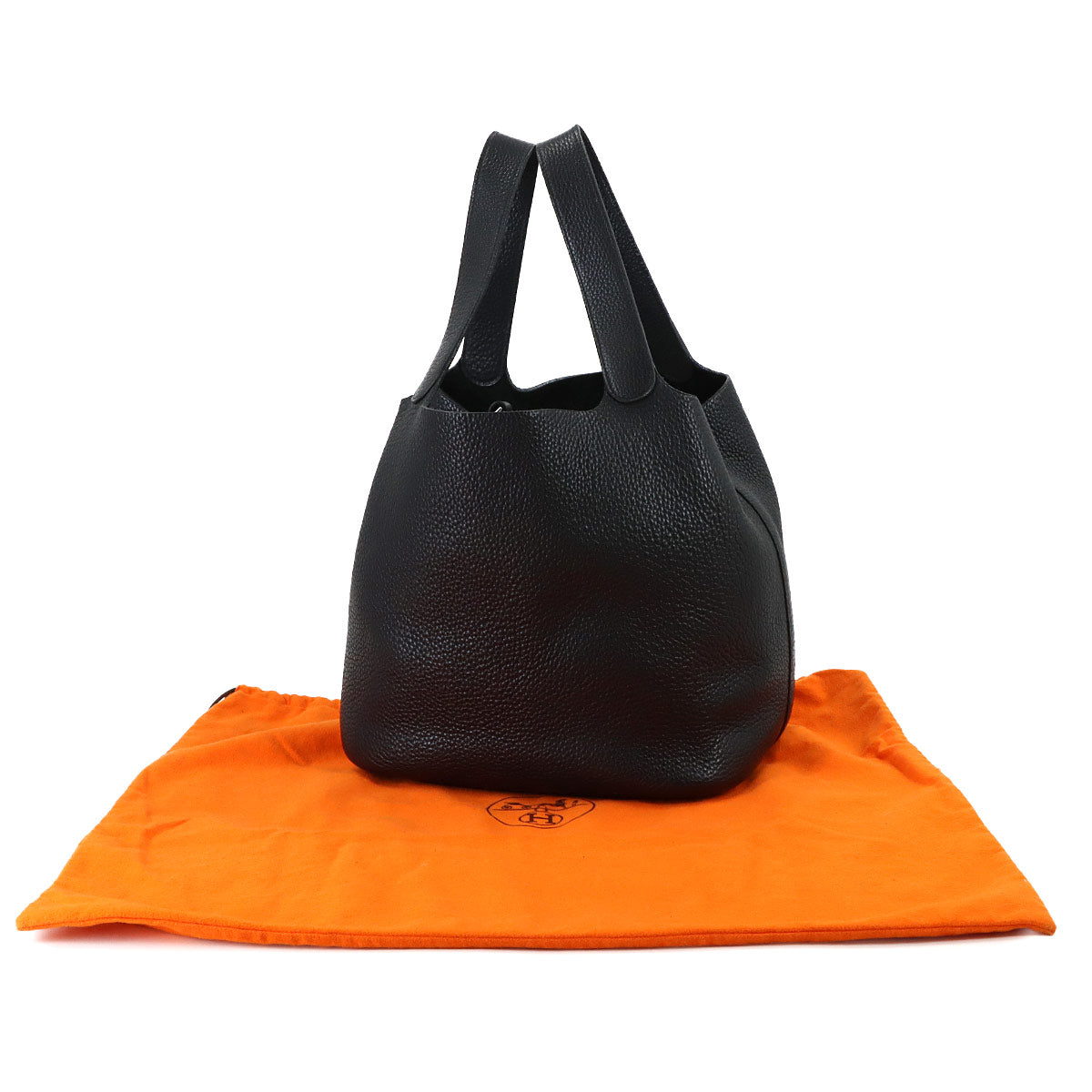 Picotin GM Hand Bag Taurillon Clemence Black Purse