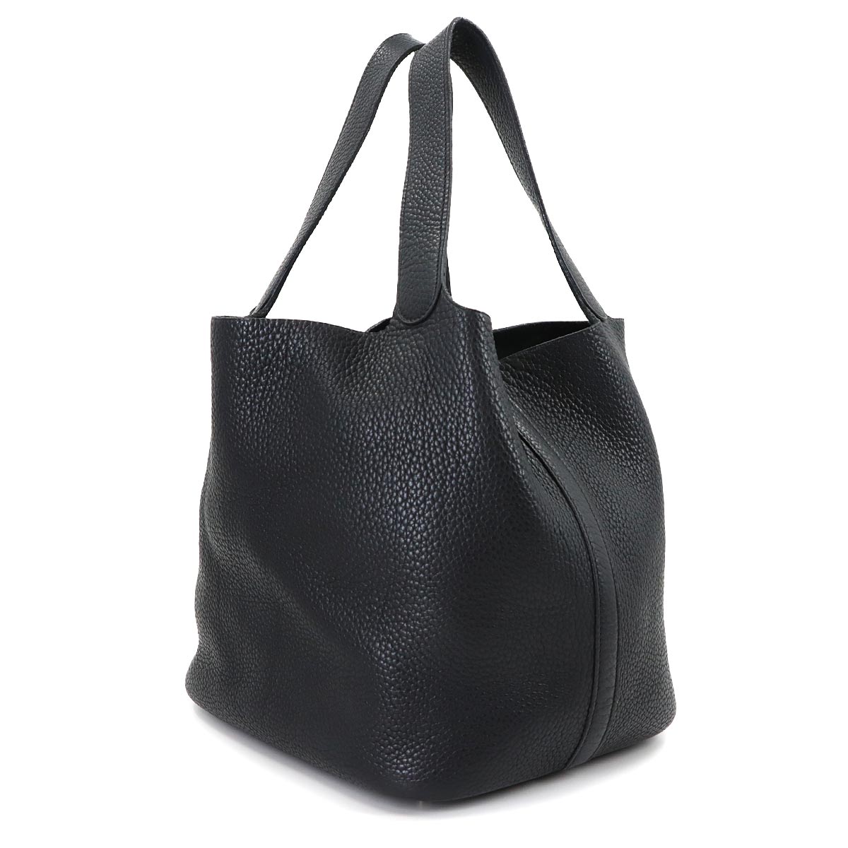 Picotin GM Hand Bag Taurillon Clemence Black Purse