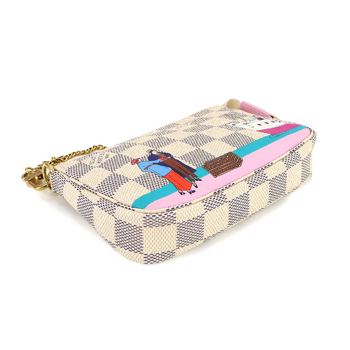 Damier Azur Mini Pochette Accessoires Hand Bag N41669