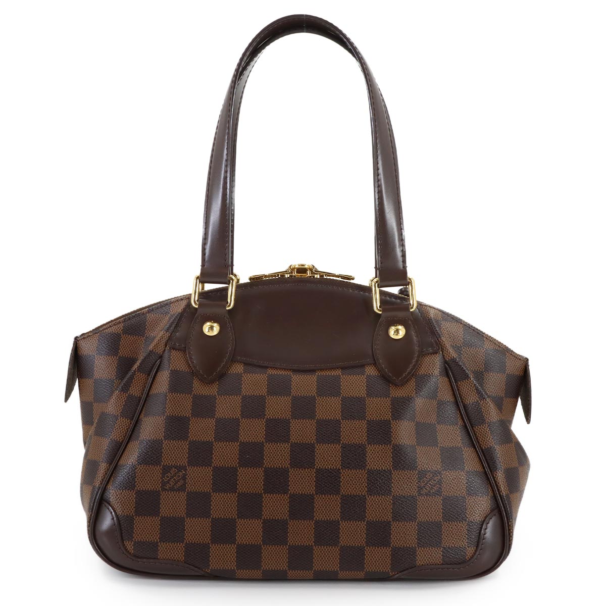 Damier Verona PM Hand Bag Ebene Brown N41117 Purse