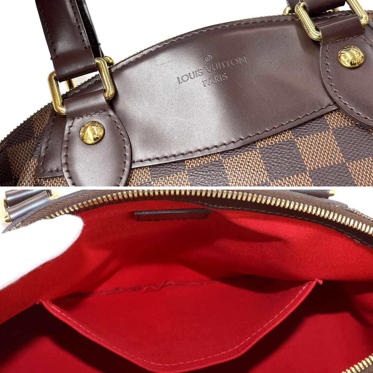 Damier Verona PM Hand Bag Ebene Brown N41117 Purse
