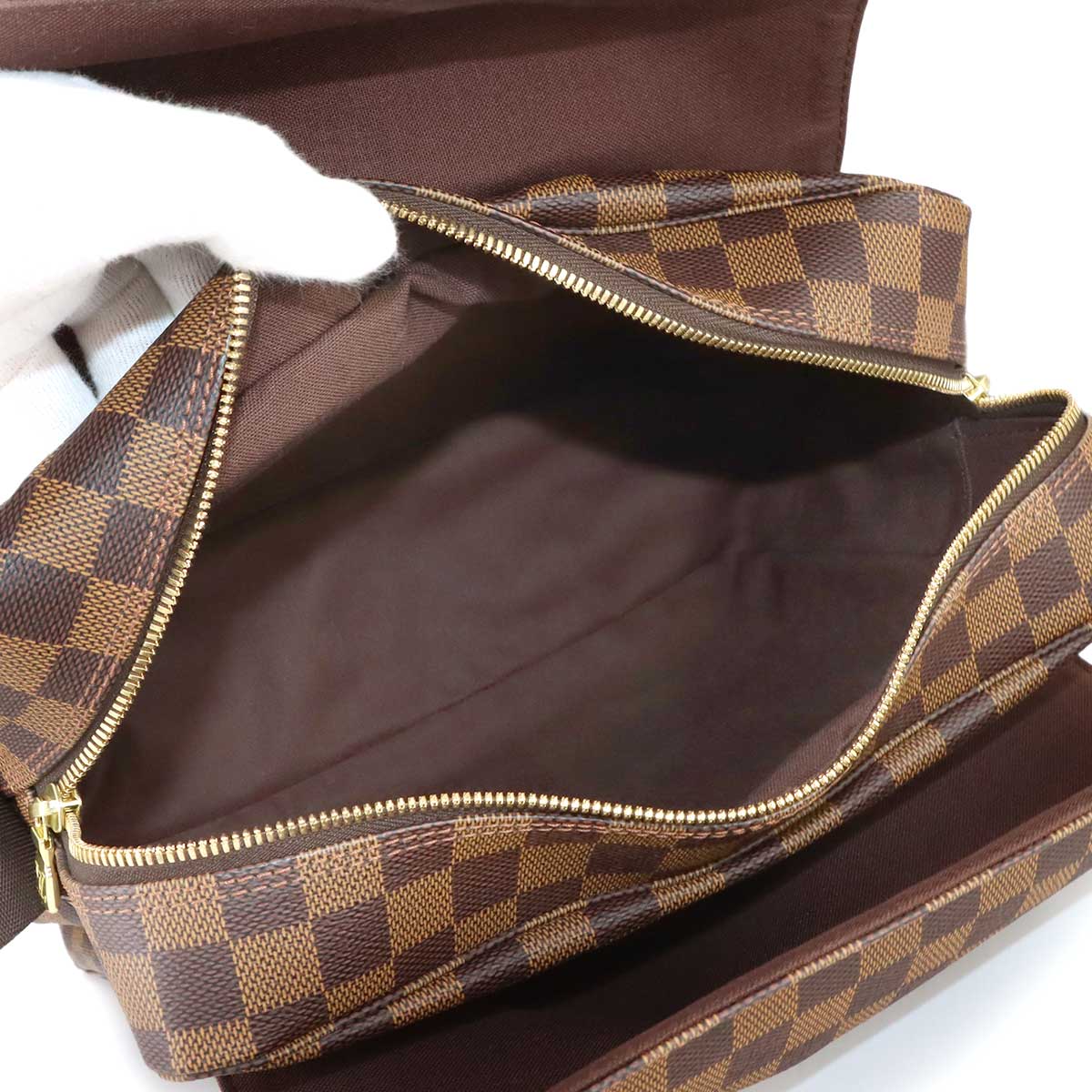 Damier Naviglio Shoulder Bag Ebene N45255 Unisex Purse