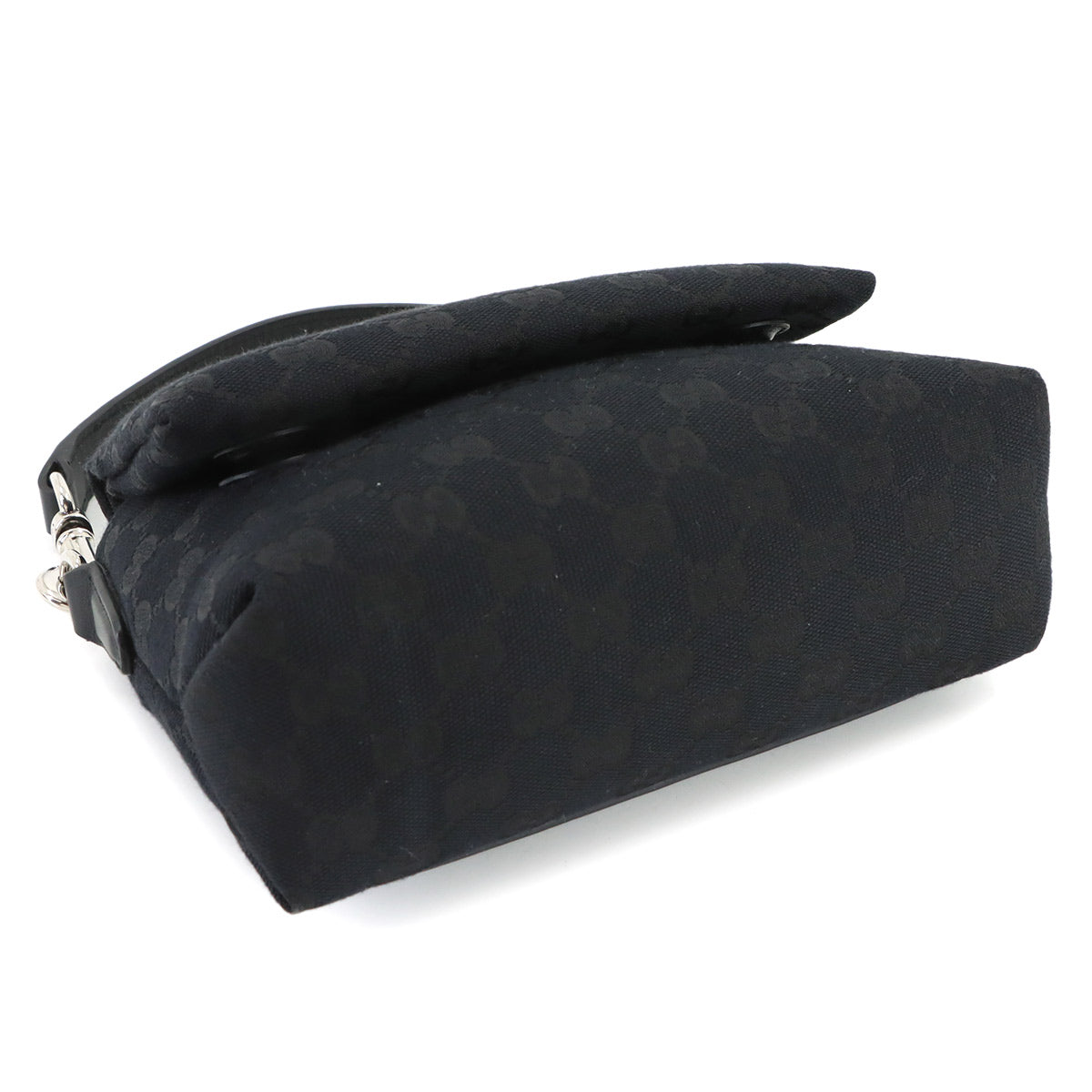 GG Canvas 2way Hand Bag Leather Black 821617 Purse