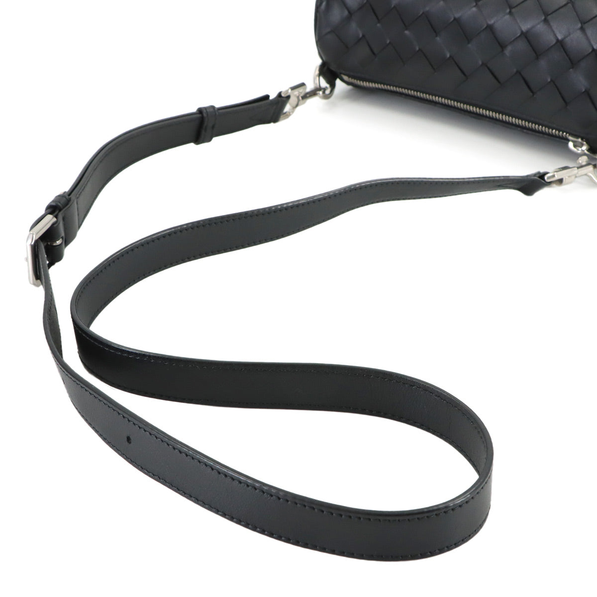 Intrecciato Barrel Mini Shoulder Bag Leather 777391
