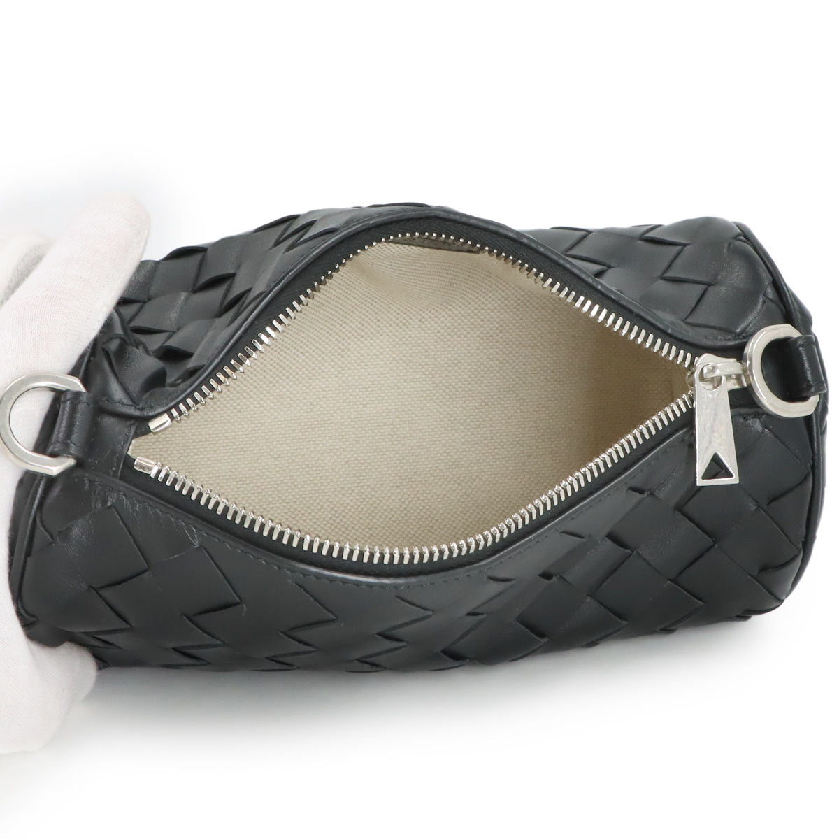 Intrecciato Barrel Mini Shoulder Bag Leather 777391
