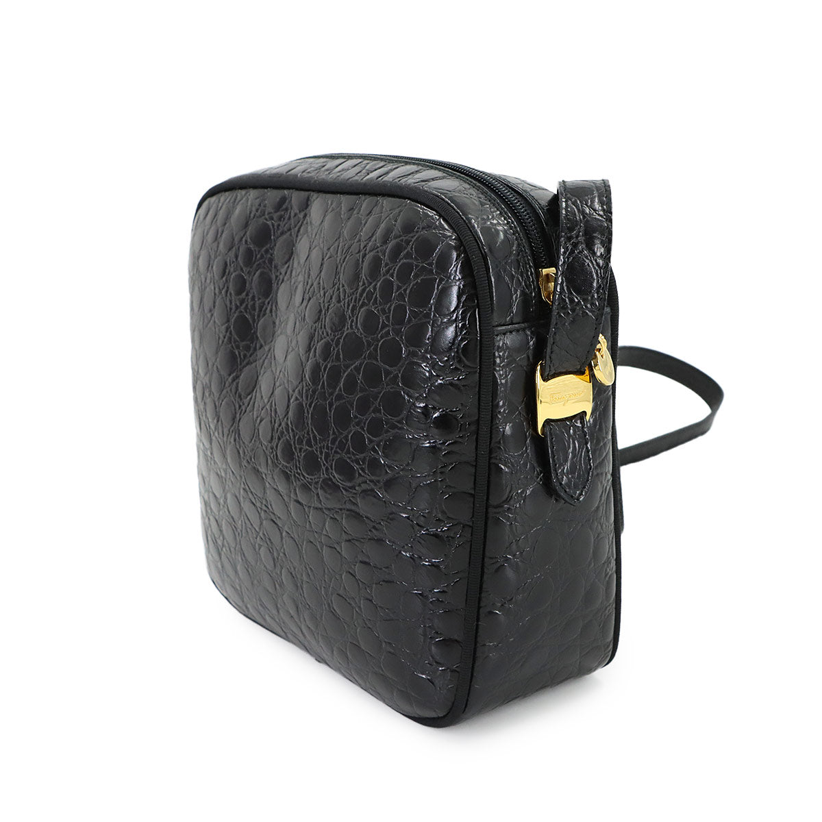 Vara Ribbon Shoulder Bag Leather Black