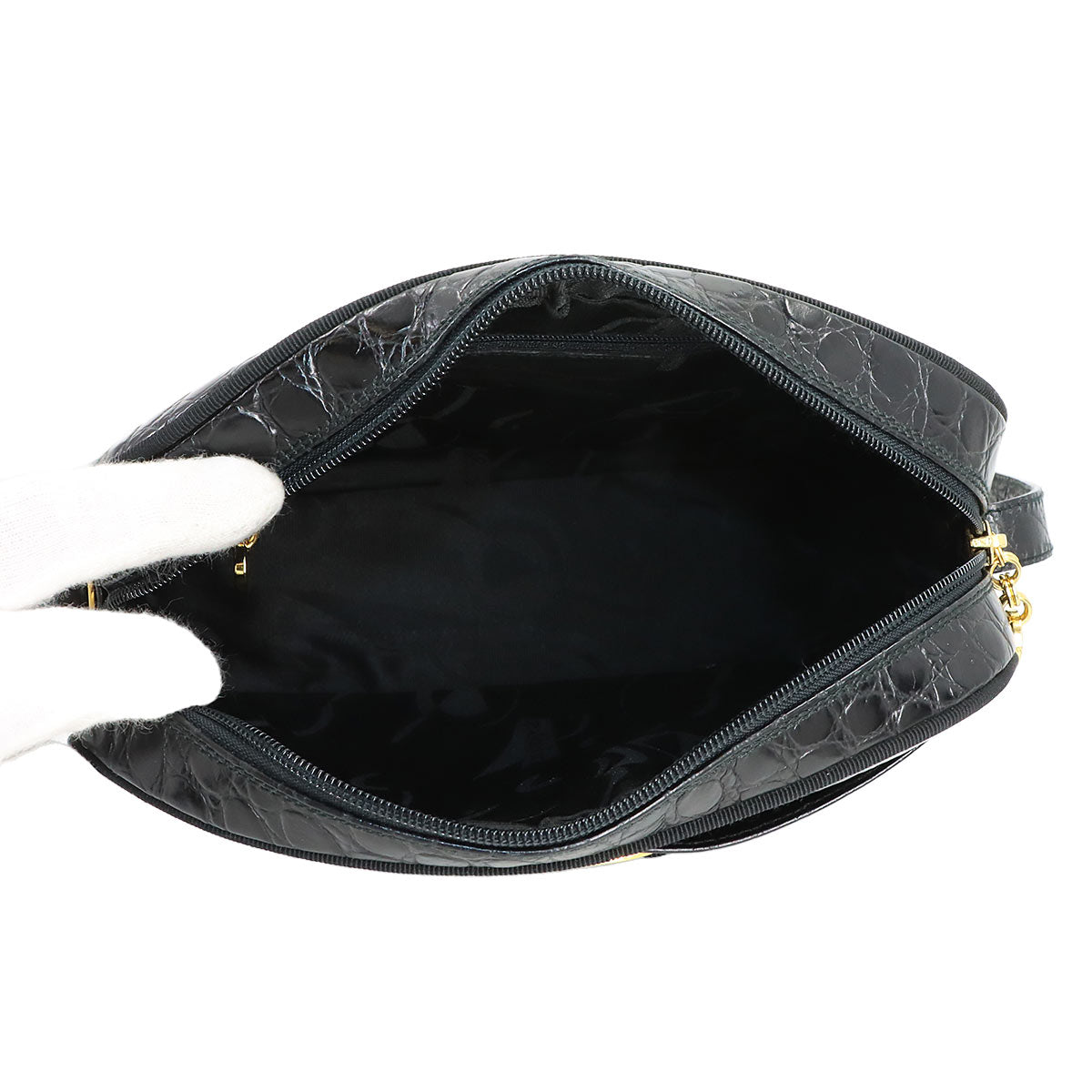 Vara Ribbon Shoulder Bag Leather Black