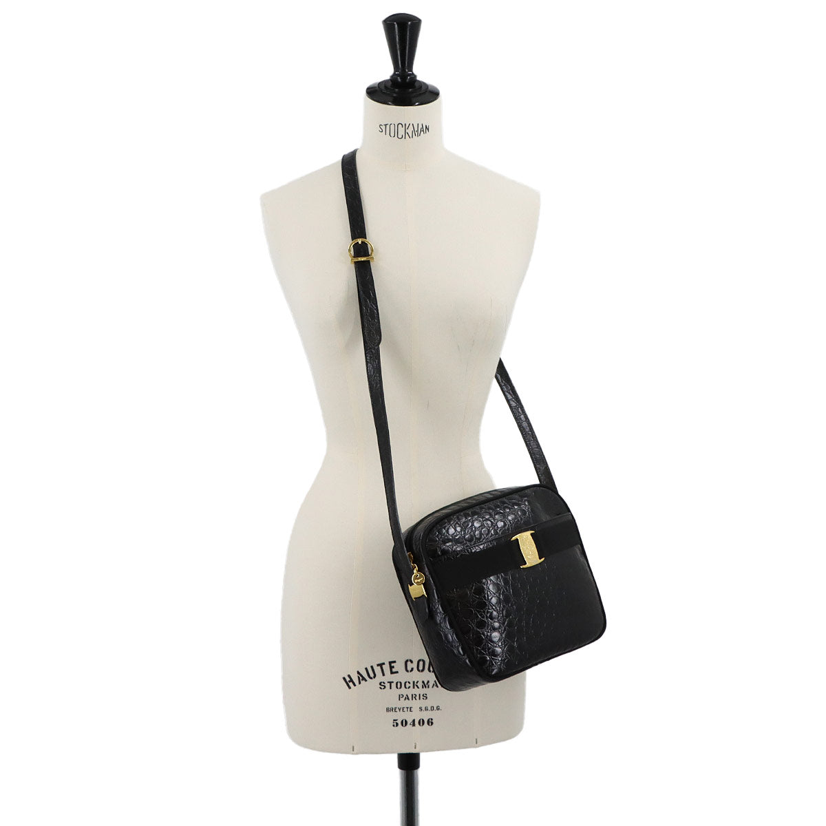 Vara Ribbon Shoulder Bag Leather Black