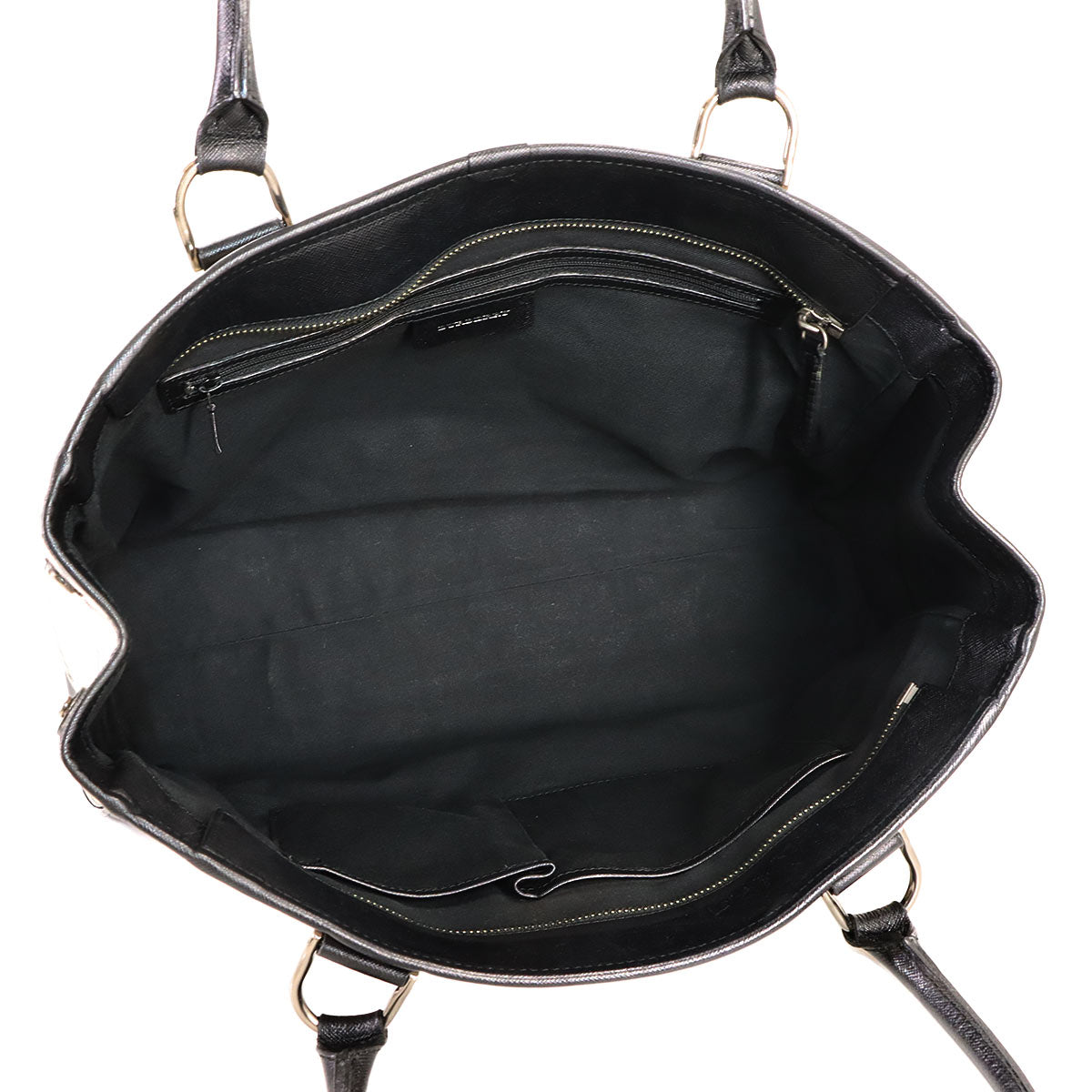 Plaid Tote Bag Canvas Leather Beige Black Purse