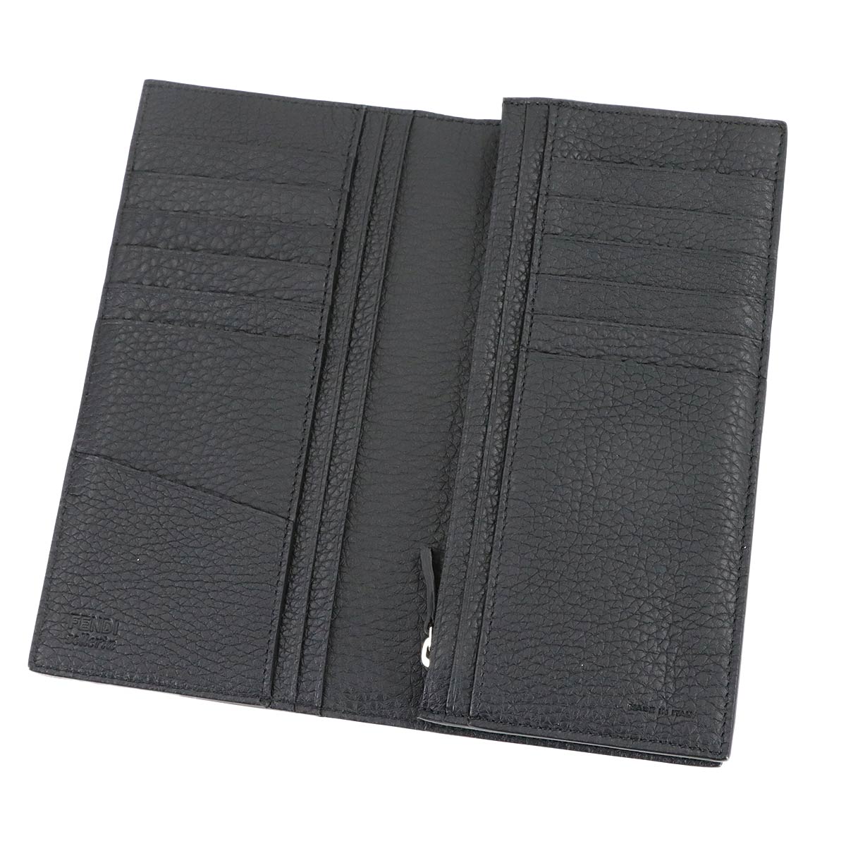 Selleria Long Wallet Leather Black 7M0186 Metal stitch