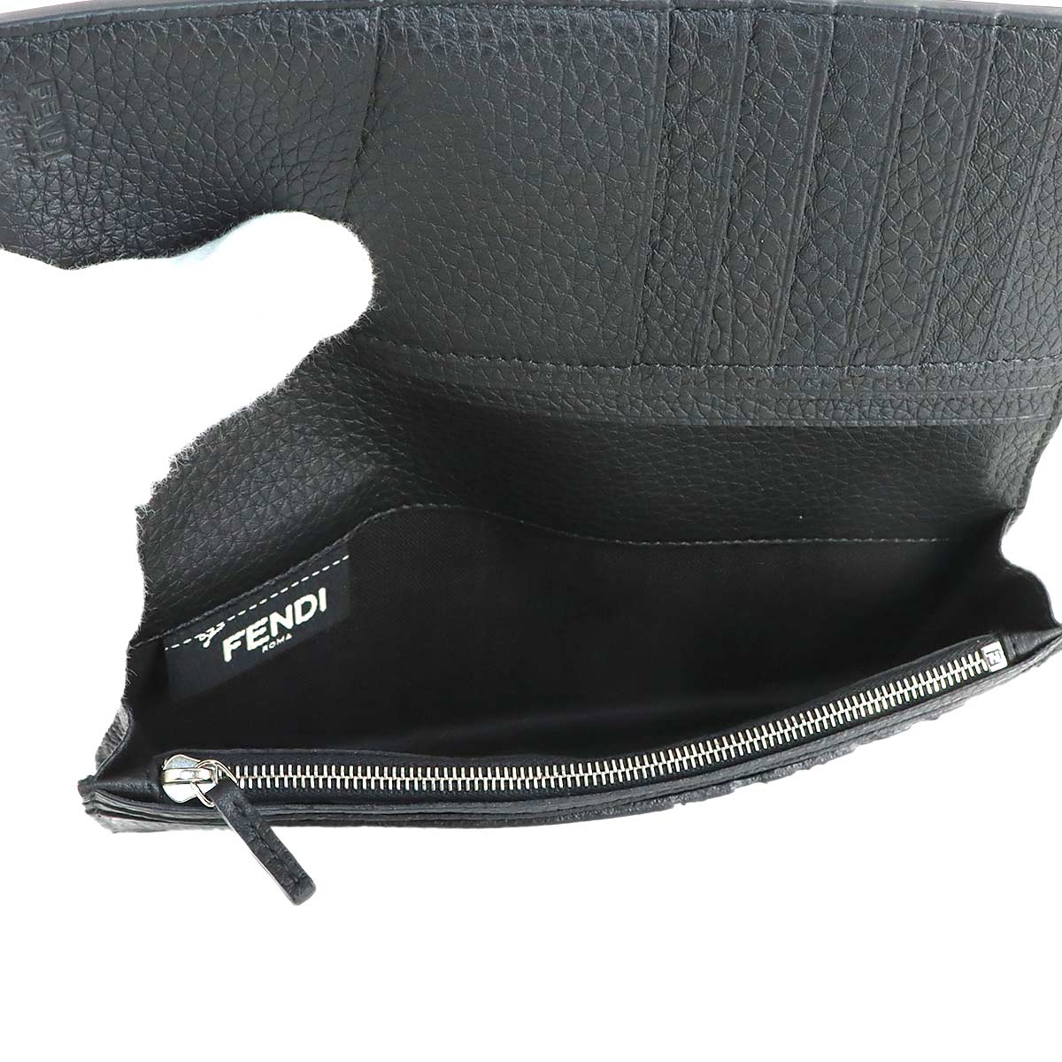 Selleria Long Wallet Leather Black 7M0186 Metal stitch