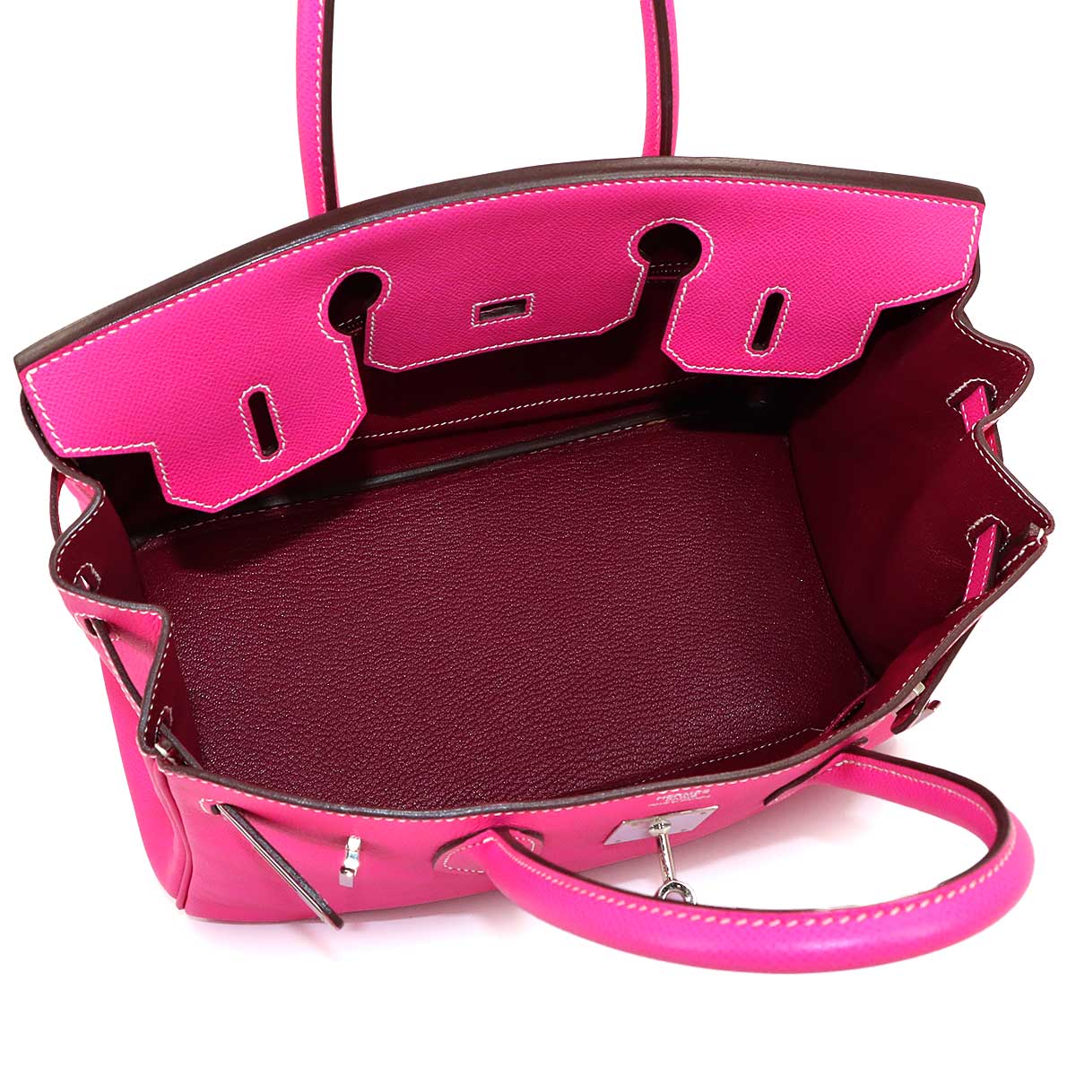 Candy Birkin 30 Epsom Rose Tyrien Ruby Hand Bag Purse Pink