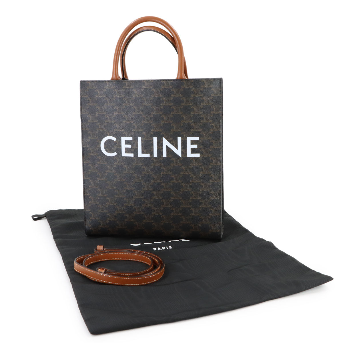 Triomphe Small Cabas Vertical Tote Shoulder Bag 191542BZK