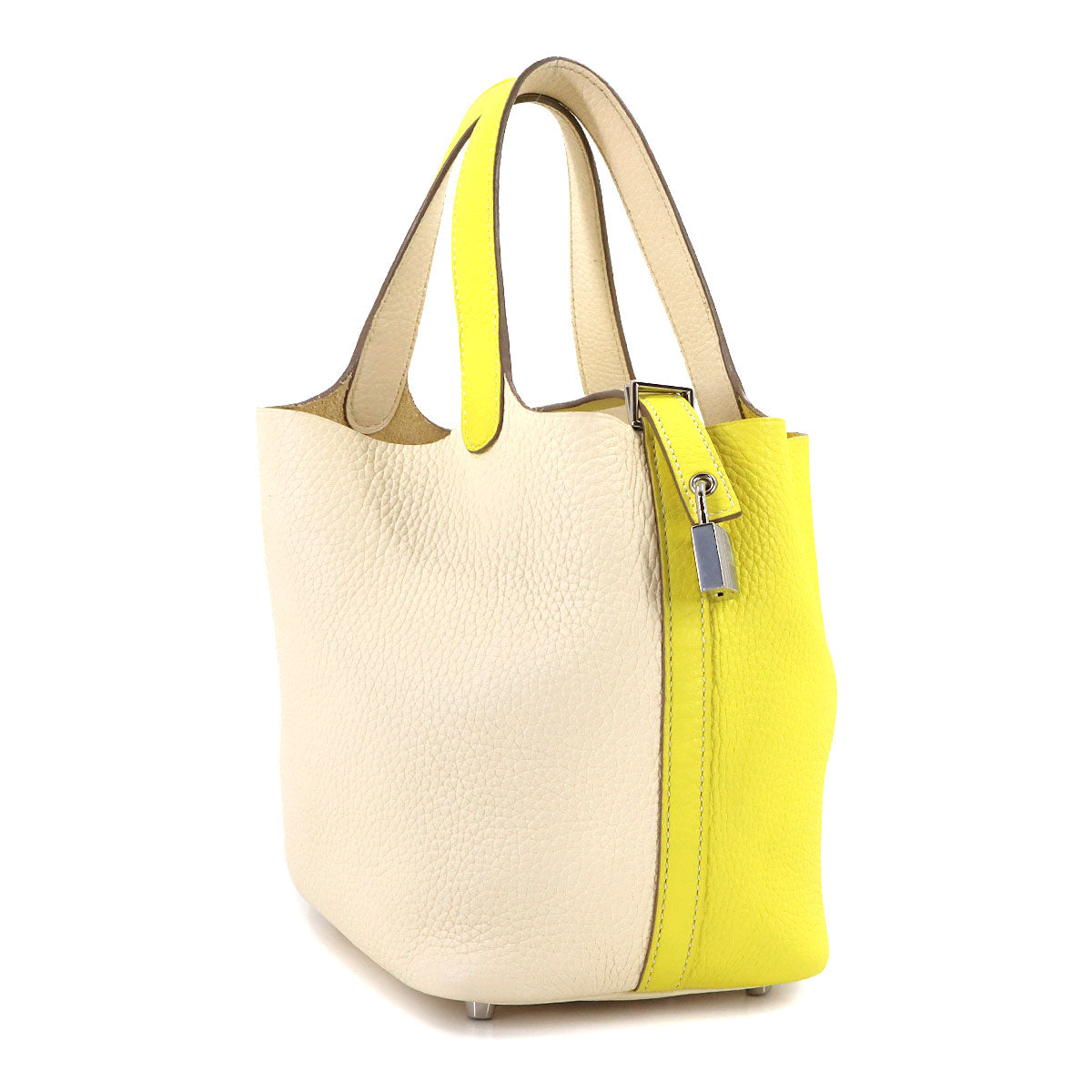 Picotin Lock Casaque PM Hand Bag Taurillon Clemence Lime Nata