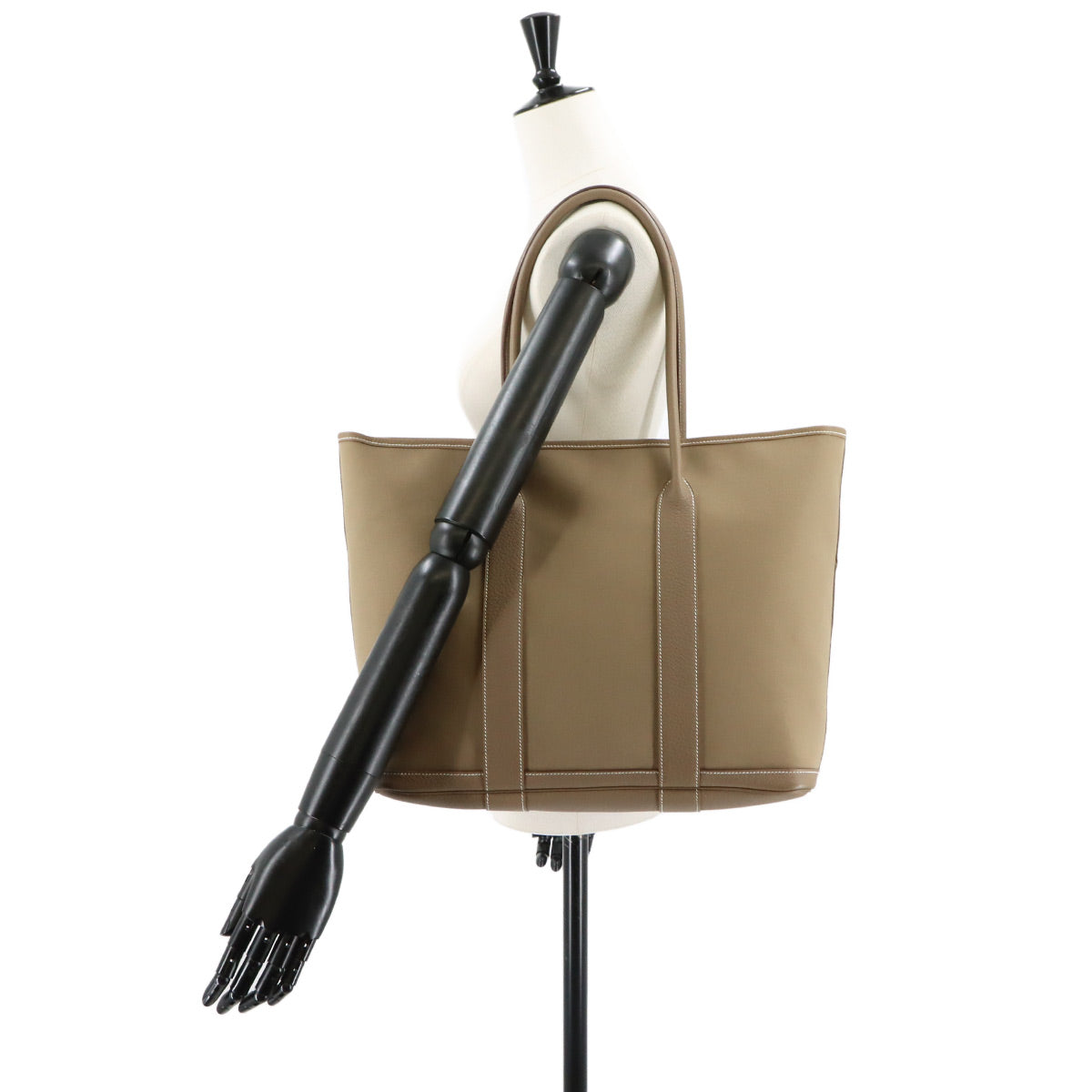 Garden Zip MM Tote Bag Toile Officier Negonda Beige Purse