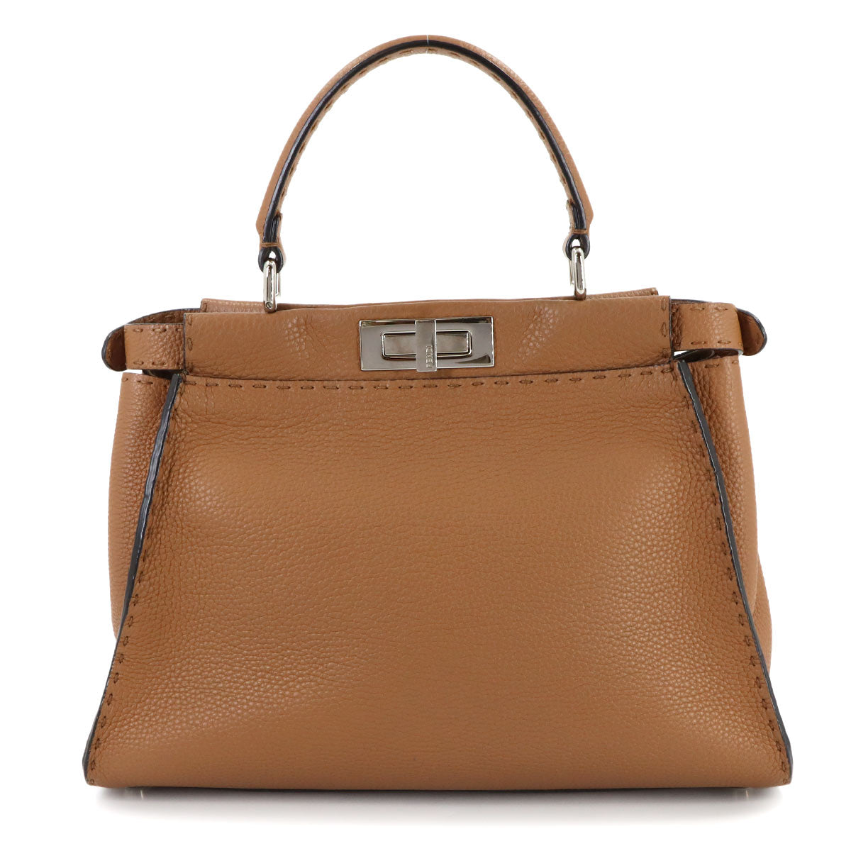 Selleria Peekaboo Regular 2way Hand Bag Leather Brown 8BN290