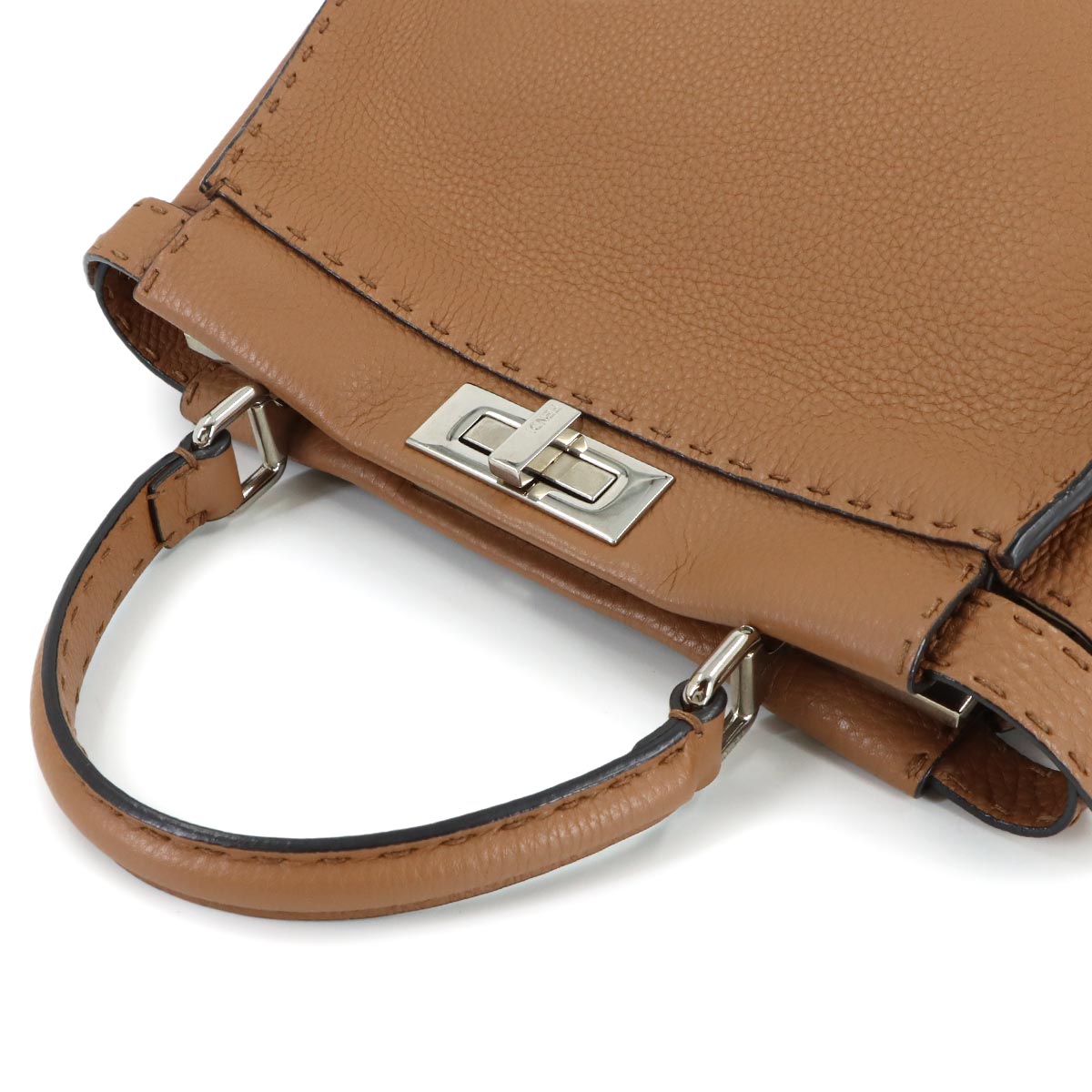 Selleria Peekaboo Regular 2way Hand Bag Leather Brown 8BN290