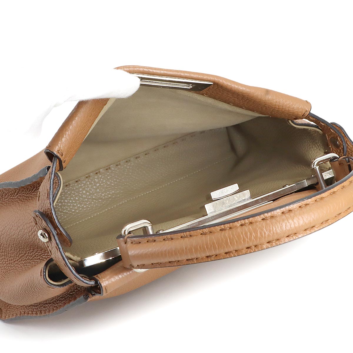 Selleria Peekaboo Regular 2way Hand Bag Leather Brown 8BN290