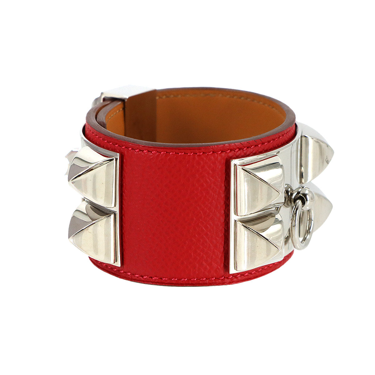 Collier De Chien Bangle Veau Epsom Rouge Casaque Bracelet