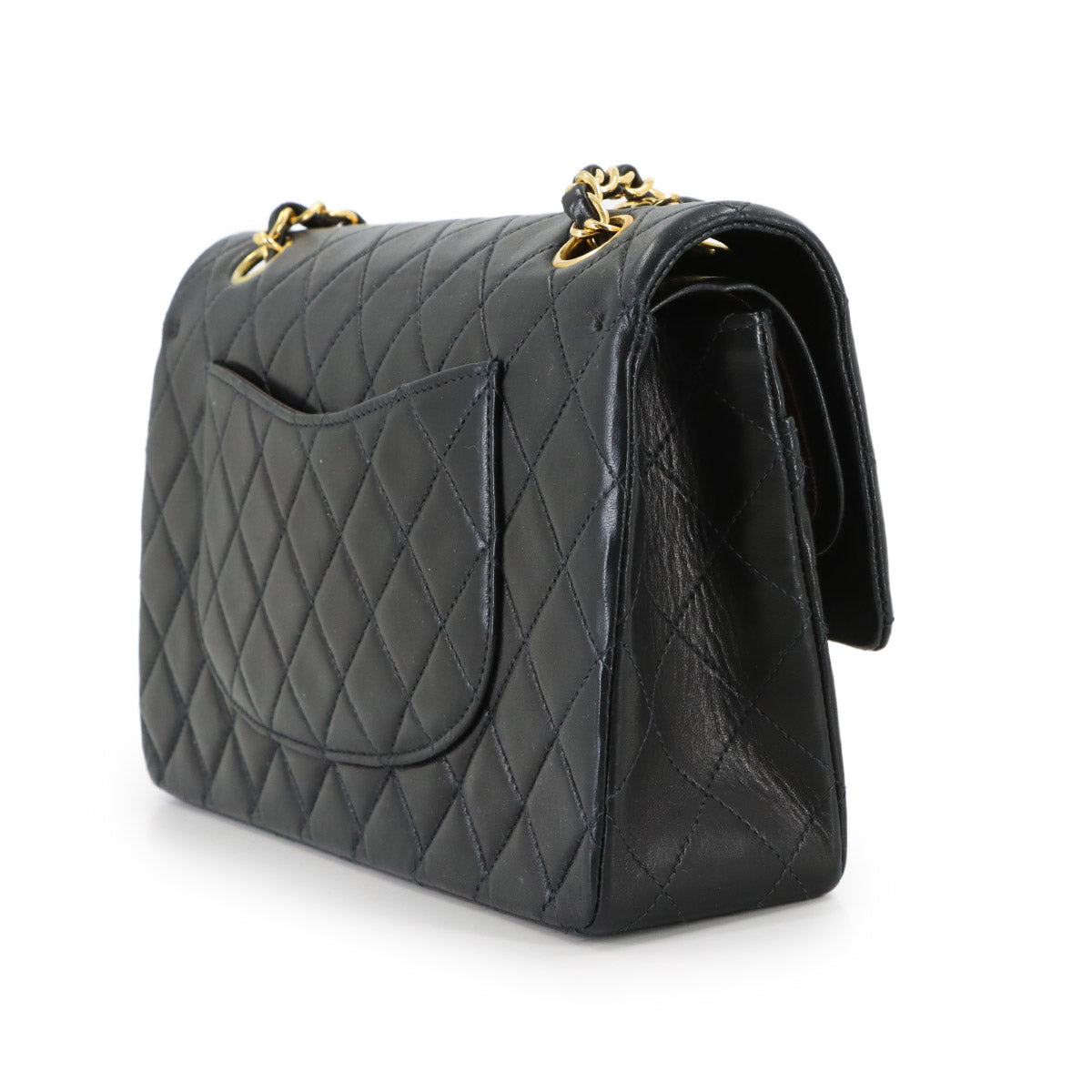 Matelasse 25 Chain Shoulder Bag Leather Black A01112 11.12