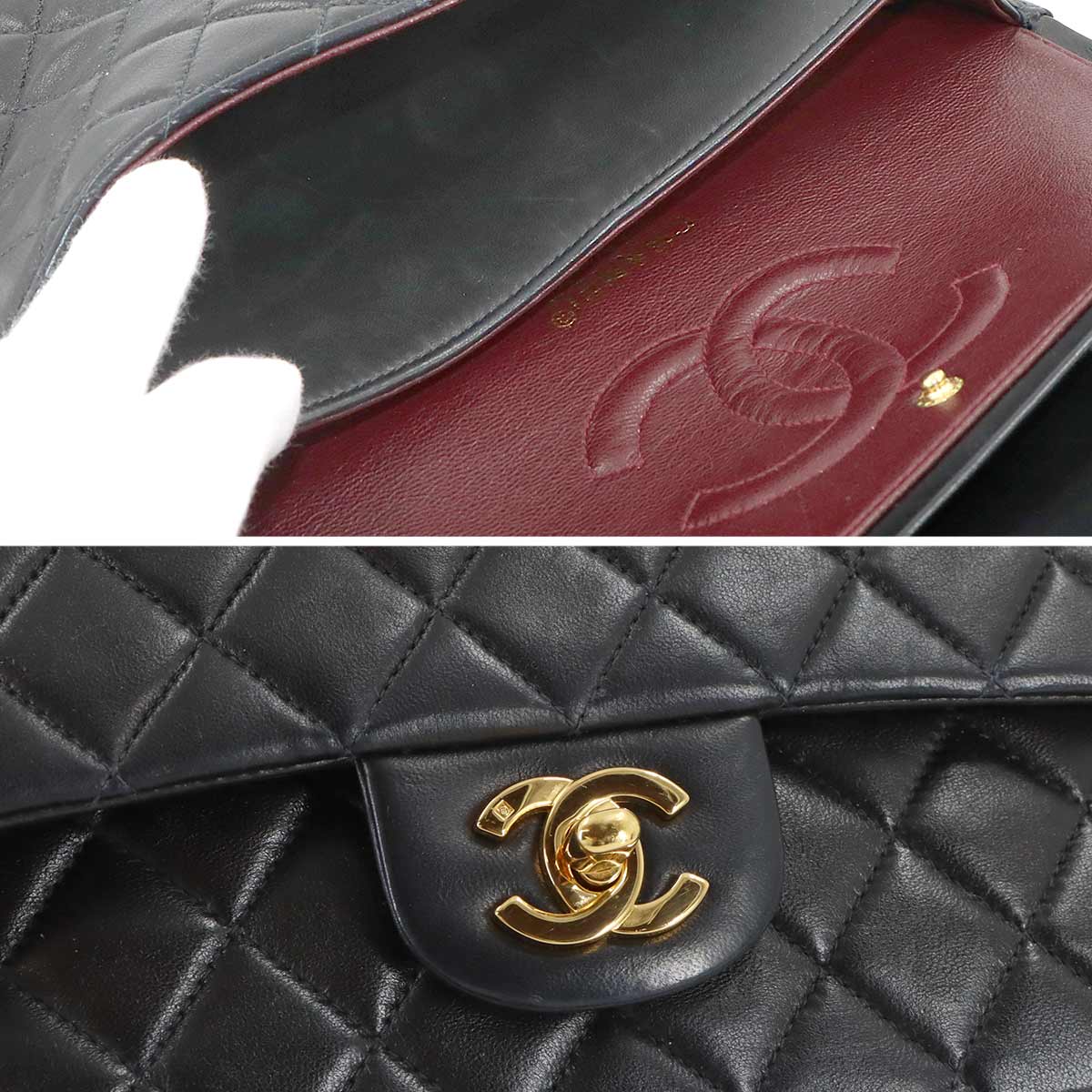Matelasse 25 Chain Shoulder Bag Leather Black A01112 11.12