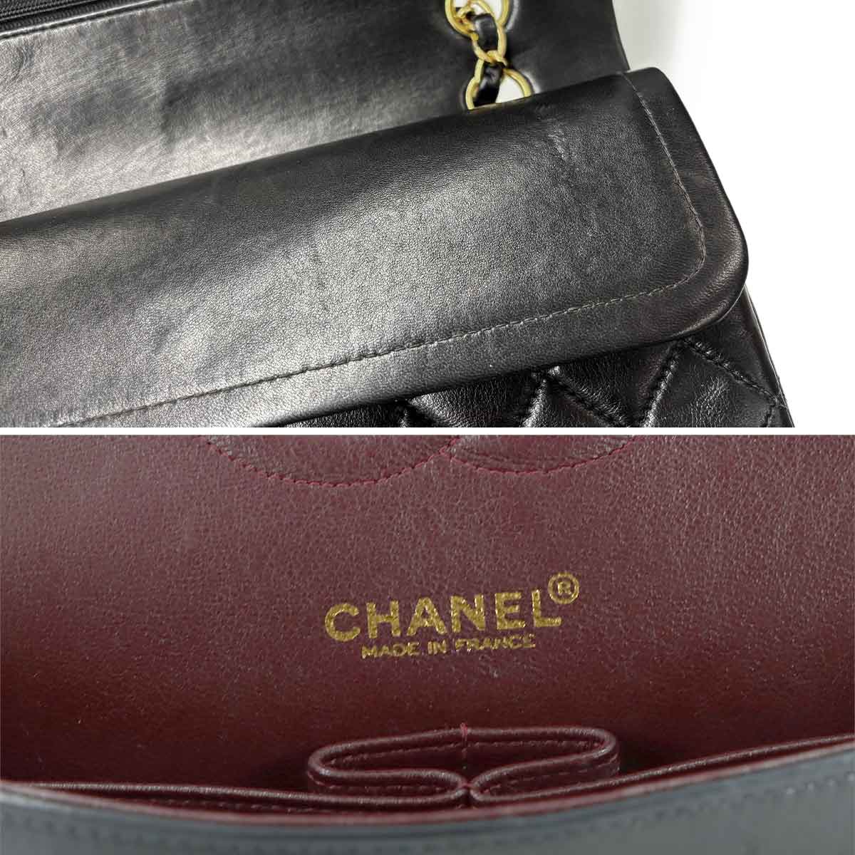 Matelasse 25 Chain Shoulder Bag Leather Black A01112 11.12