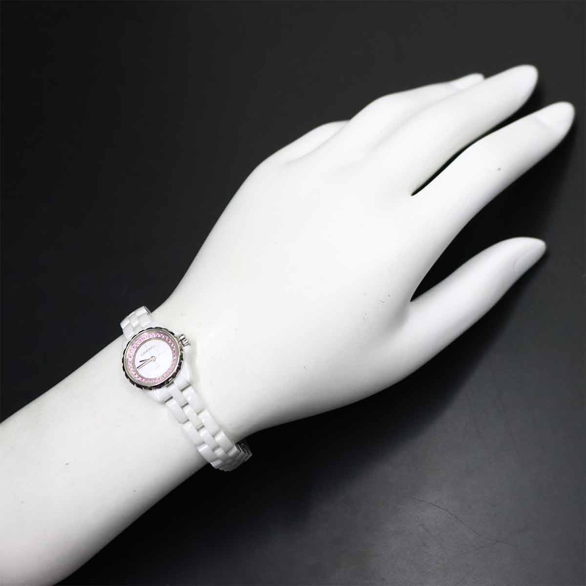 J12 XS H5512 Pink sapphire Quartz Pink Shell Dial Ladies Watch