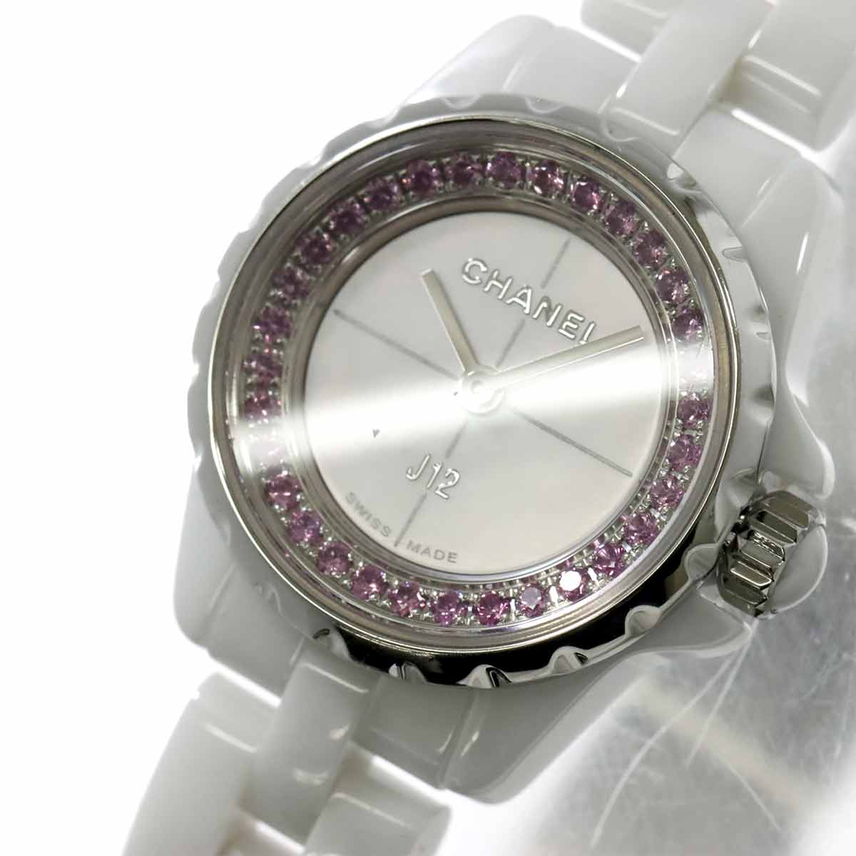J12 XS H5512 Pink sapphire Quartz Pink Shell Dial Ladies Watch