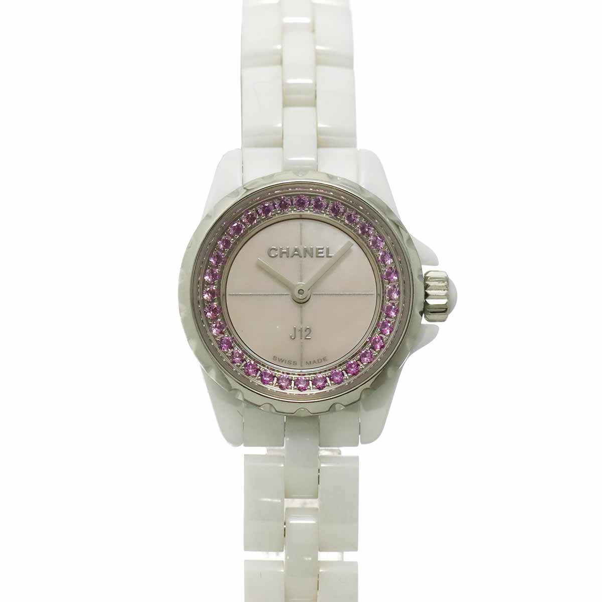 J12 XS H5512 Pink sapphire Quartz Pink Shell Dial Ladies Watch