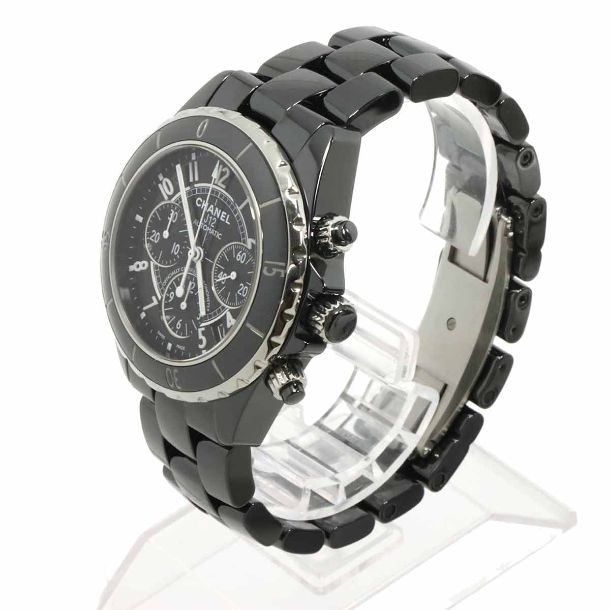 J12 41mm Chronograph H0940 Date Automatic Black Dial Mens