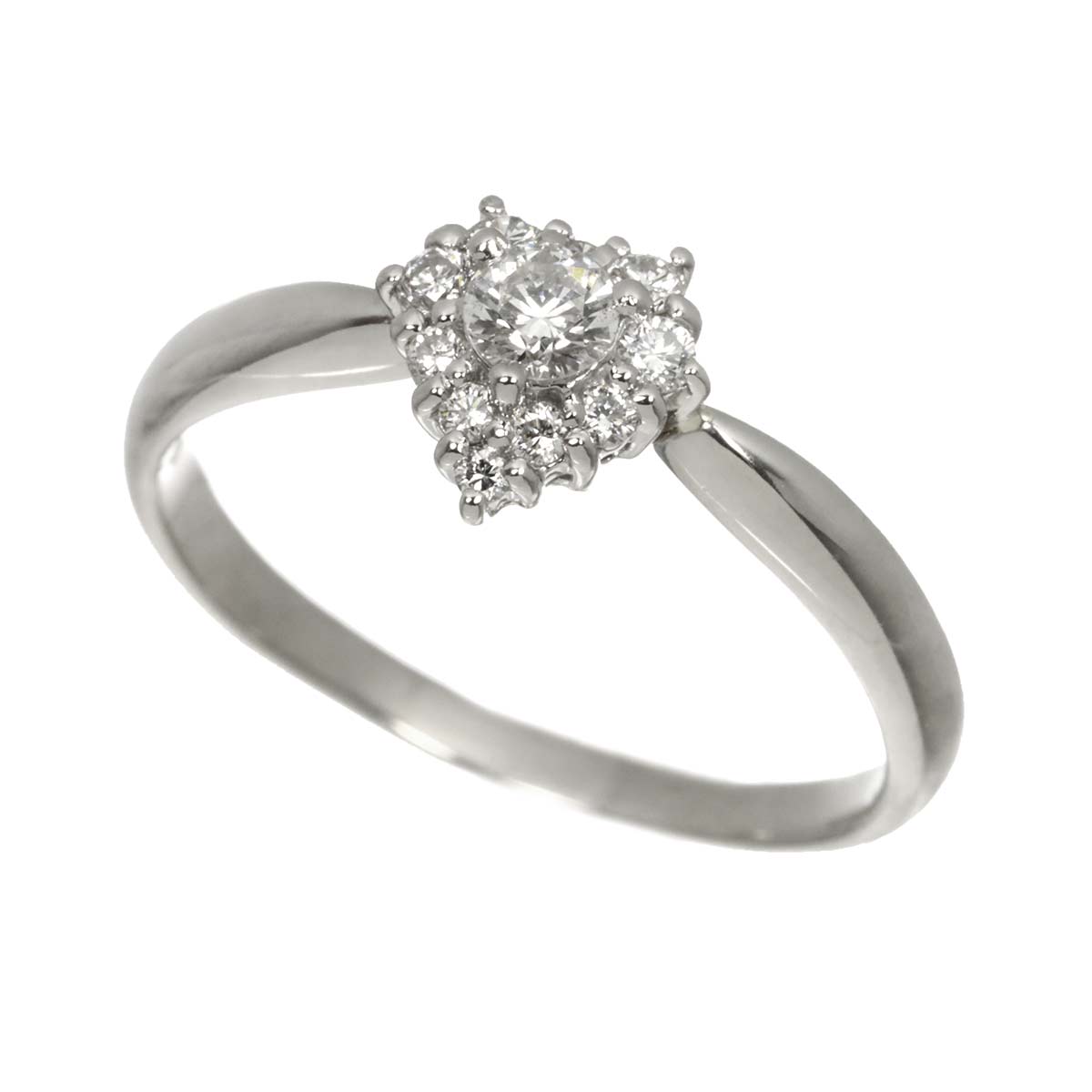 Diamond 0.148ct/0.15ct Ring Pt Platinum size7.25-7.5(US)
