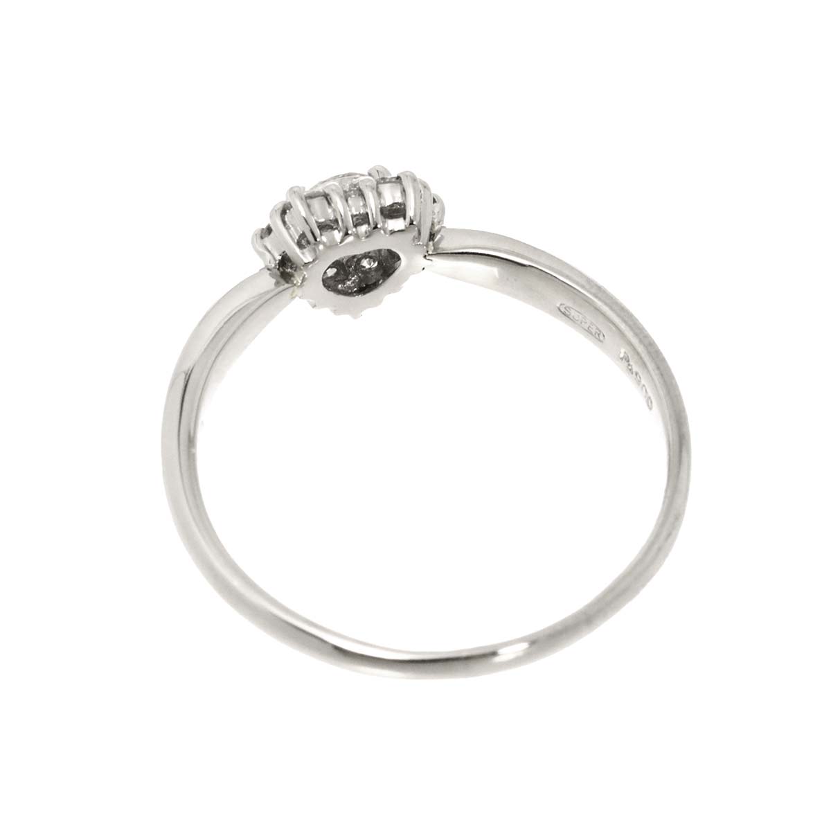Diamond 0.148ct/0.15ct Ring Pt Platinum size7.25-7.5(US)