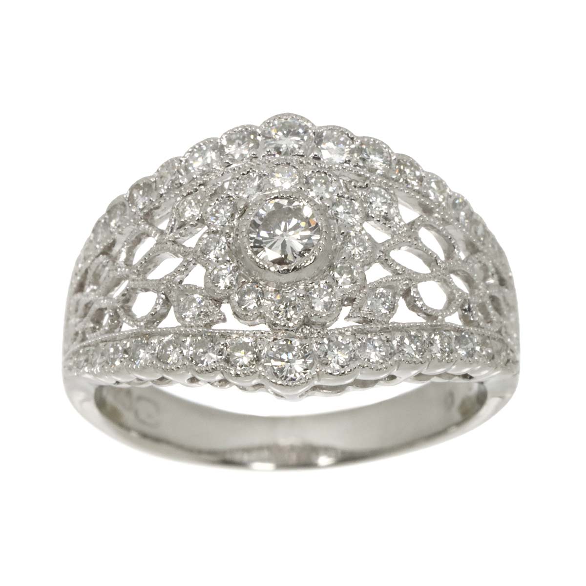 Diamond 0.62ct Ring Pt Platinum size4-4.5(US)