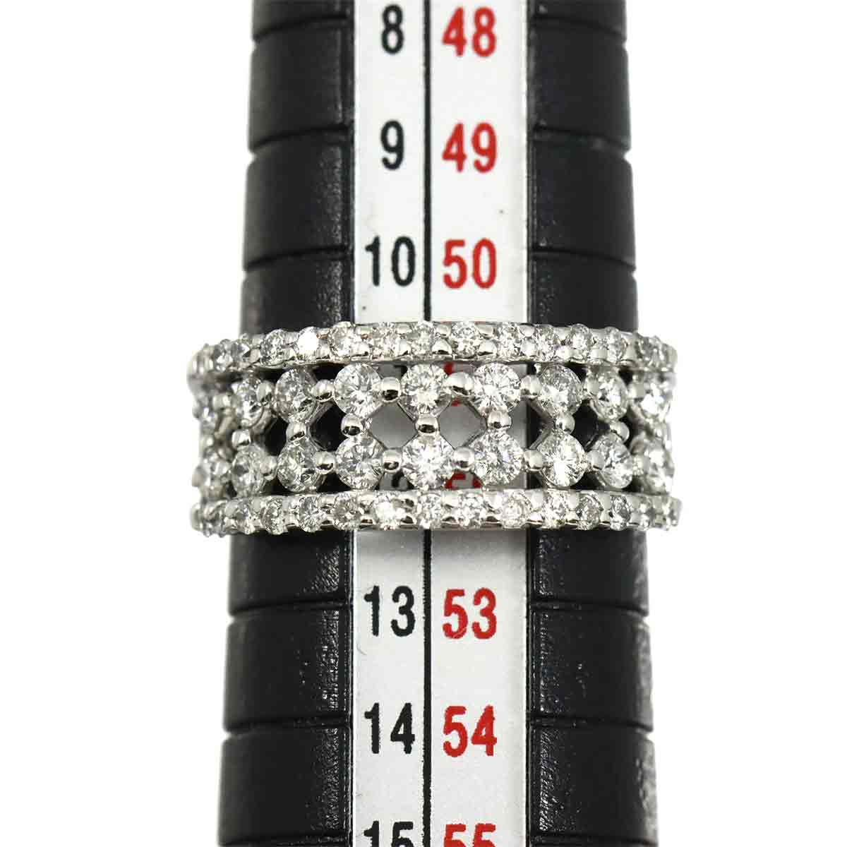 Diamond 0.93ct Ring 14K K14 WG White Gold size5.75-6(US)