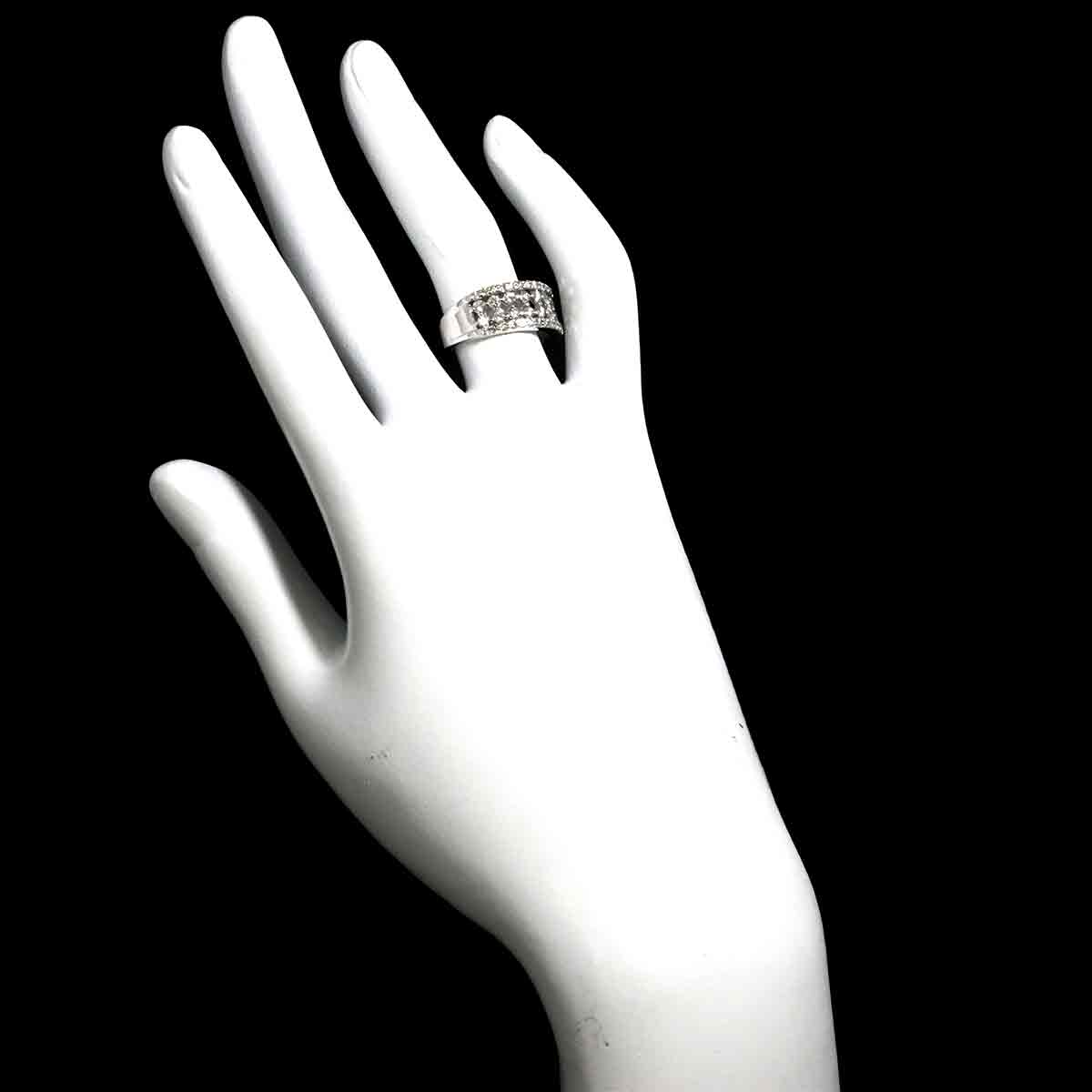 Diamond 0.93ct Ring 14K K14 WG White Gold size5.75-6(US)