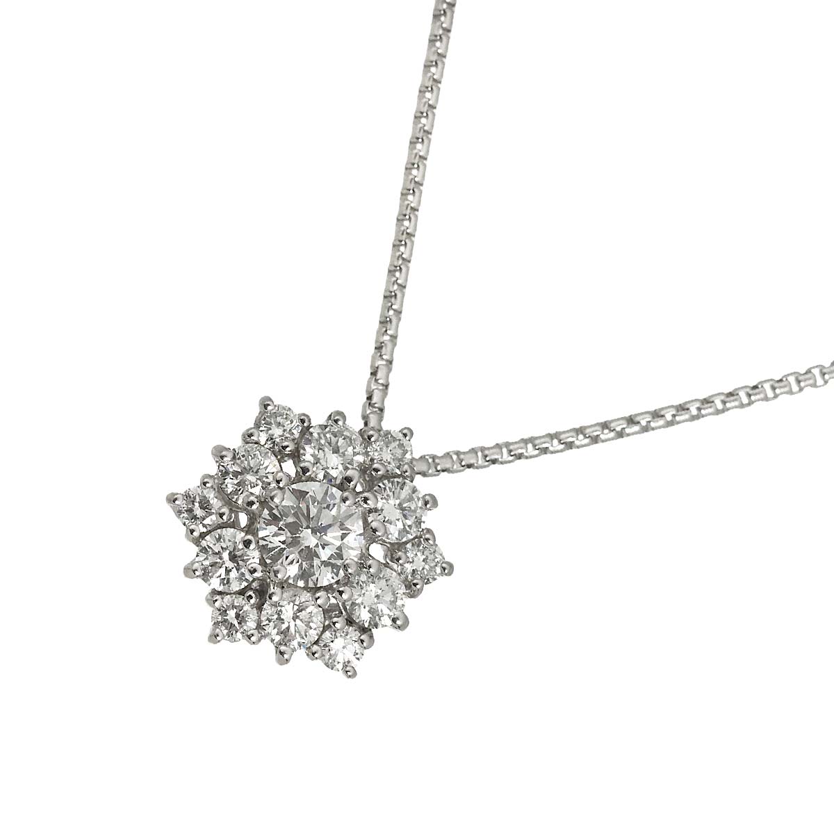 Diamond 0.308ct/0.56ct Necklace Pt Platinum