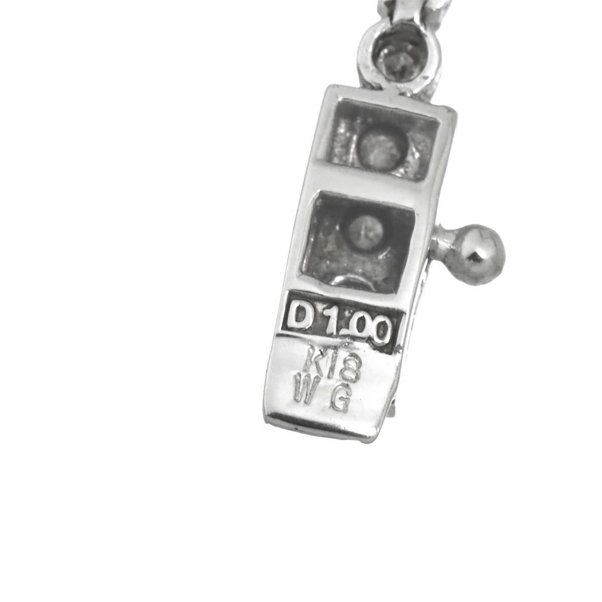 Diamond 1.00ct Bracelet 18K K18 WG White Gold 750