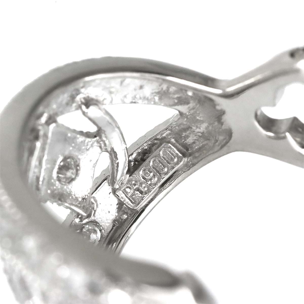 Diamond 0.32ct/0.32ct Earrings Clip on Platinum 14K White Gold 585