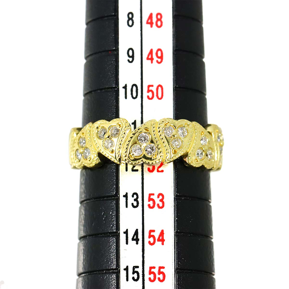 Diamond 0.20ct Ring 18K YG Yellow Gold 750 Size5.75-6(US)